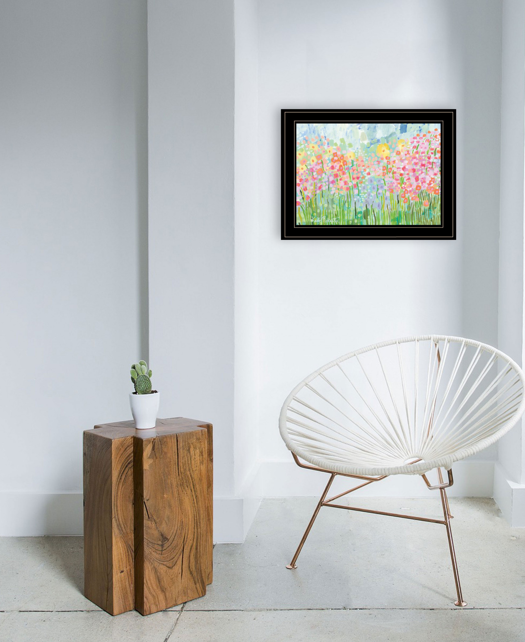 Growing Things No 4 Black Framed Print Wall Art