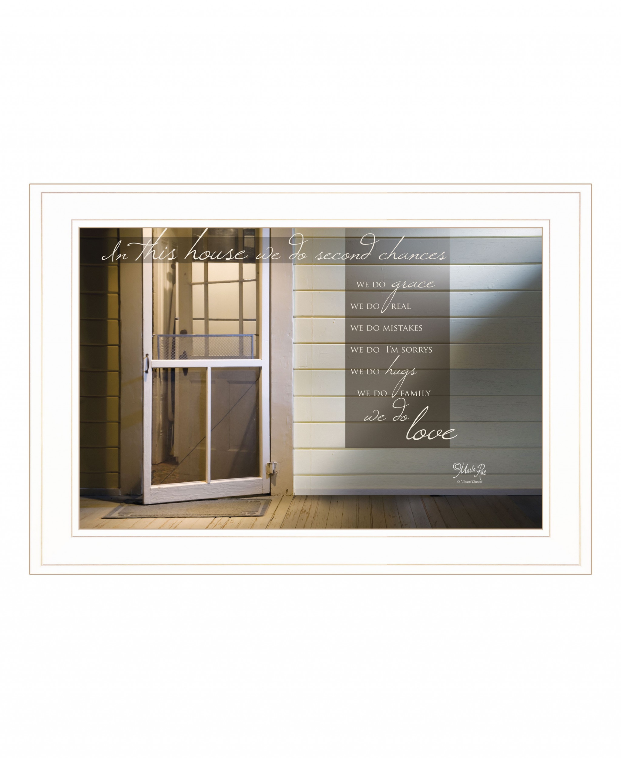 Second Chances 1 White Framed Print Wall Art-407752-1