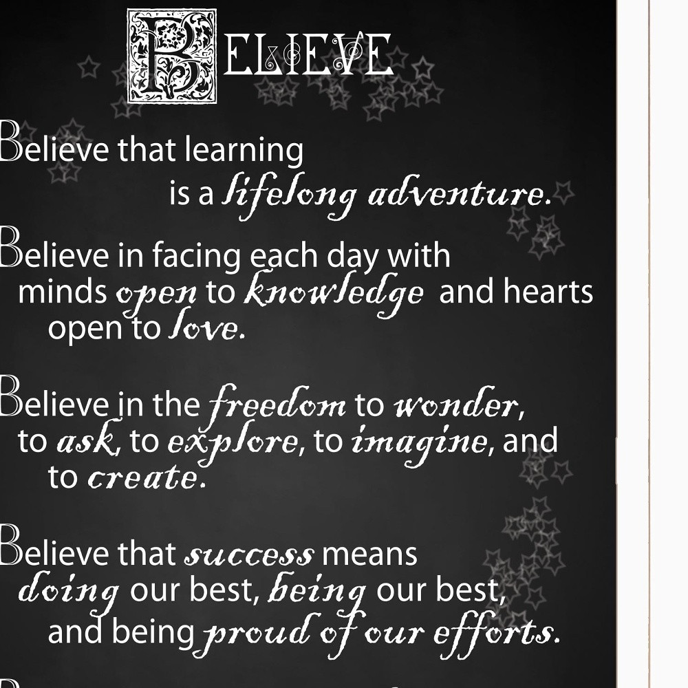 Believe 1 White Framed Print Wall Art