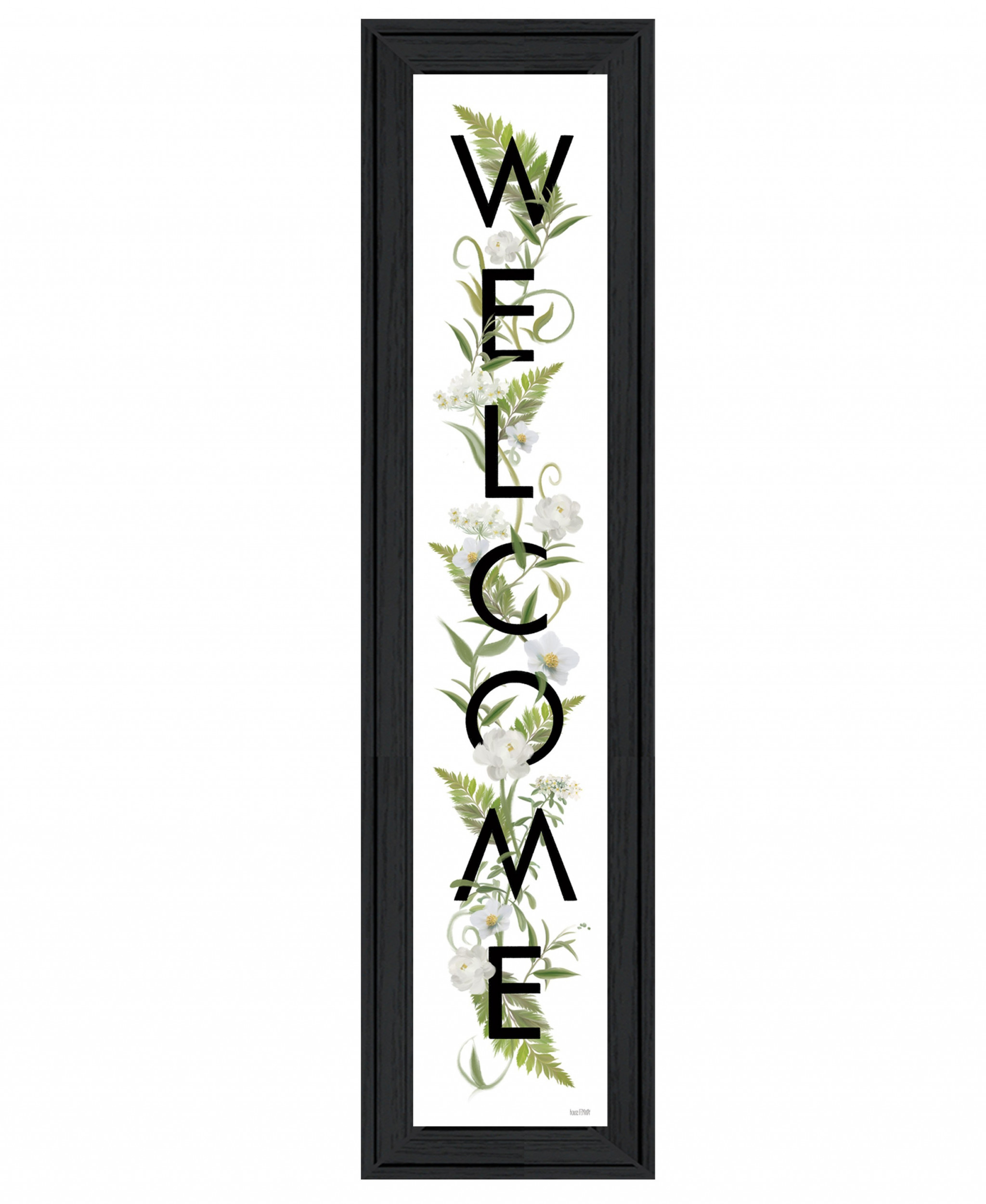 Welcome Sign Ii 2 Black Framed Print Wall Art
