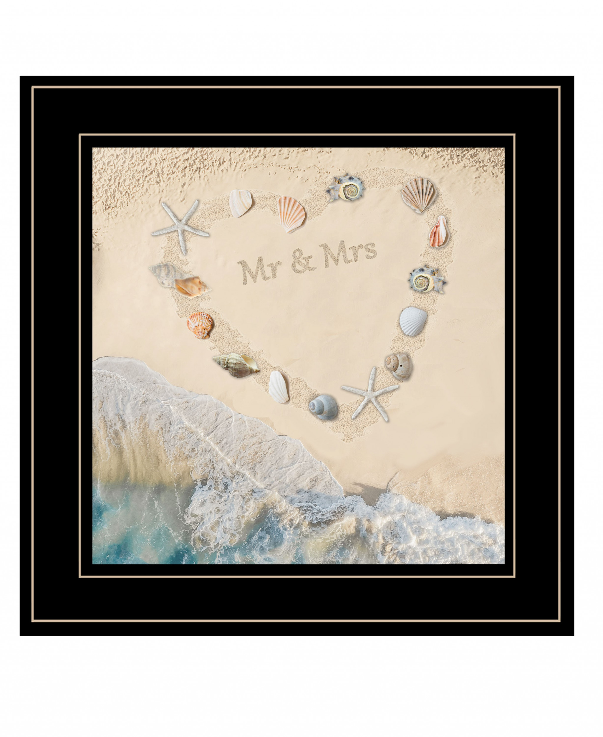 Marriage Is A Beach 3 Black Framed Print Wall Art-408143-1