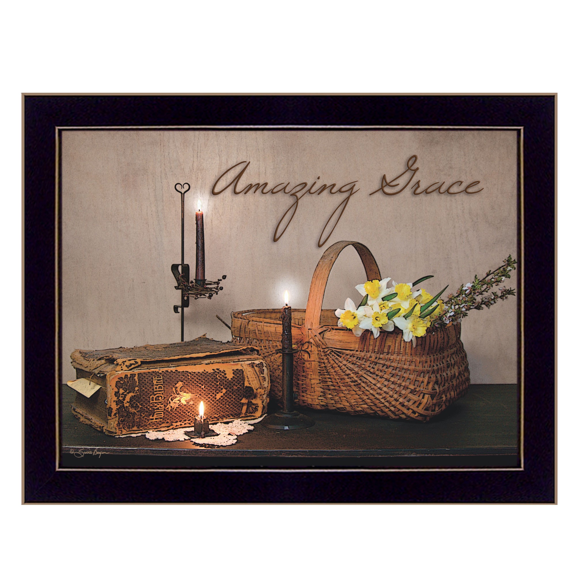 Amazing grace 9 Black Framed Print Wall Art