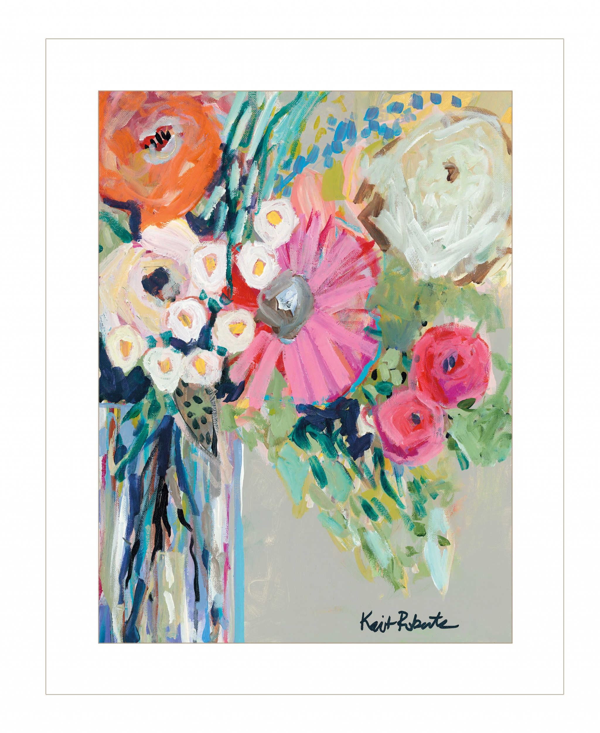 From Mrs. Hazels Garden 3 White Framed Print Wall Art