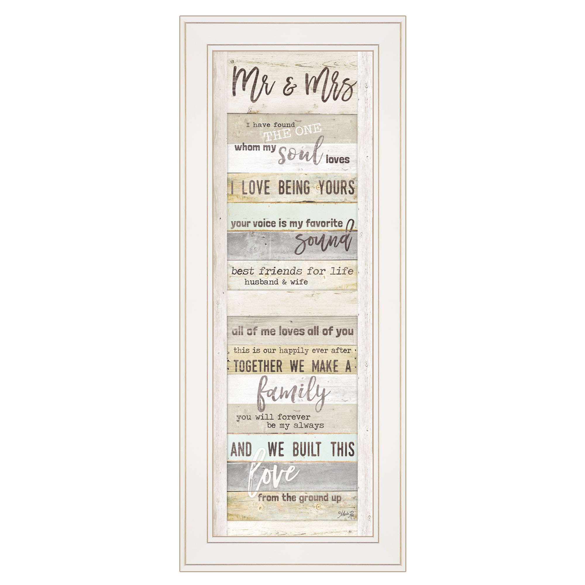 Mr And Mrs 2 White Framed Print Wall Art