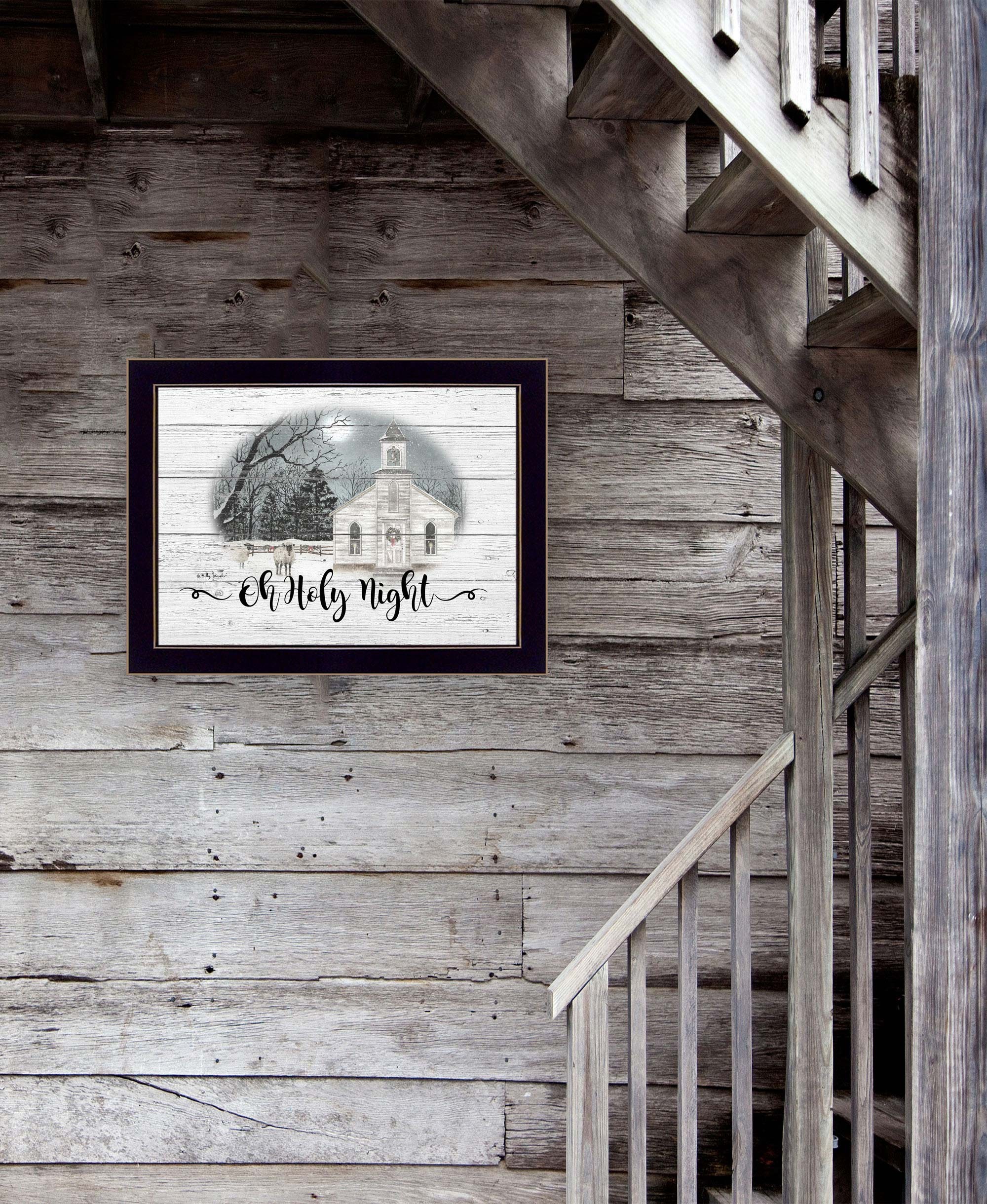 Oh Holy Night 1 Black Framed Print Wall Art