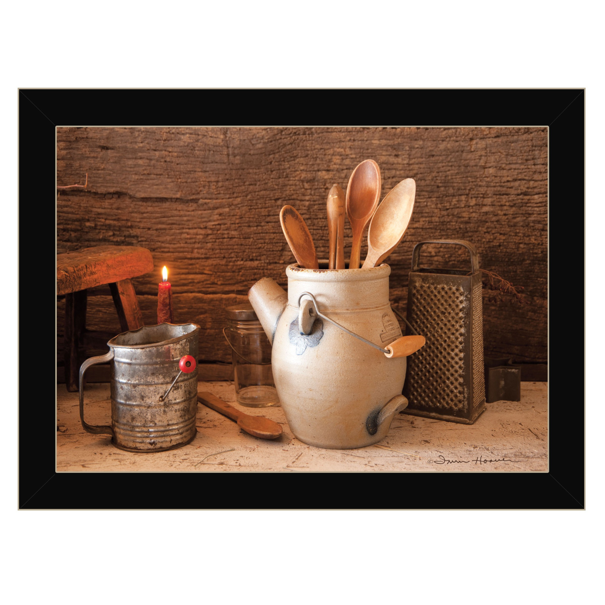 grandmas Kitchen Tools 1 Black Framed Print Kitchen Wall Art