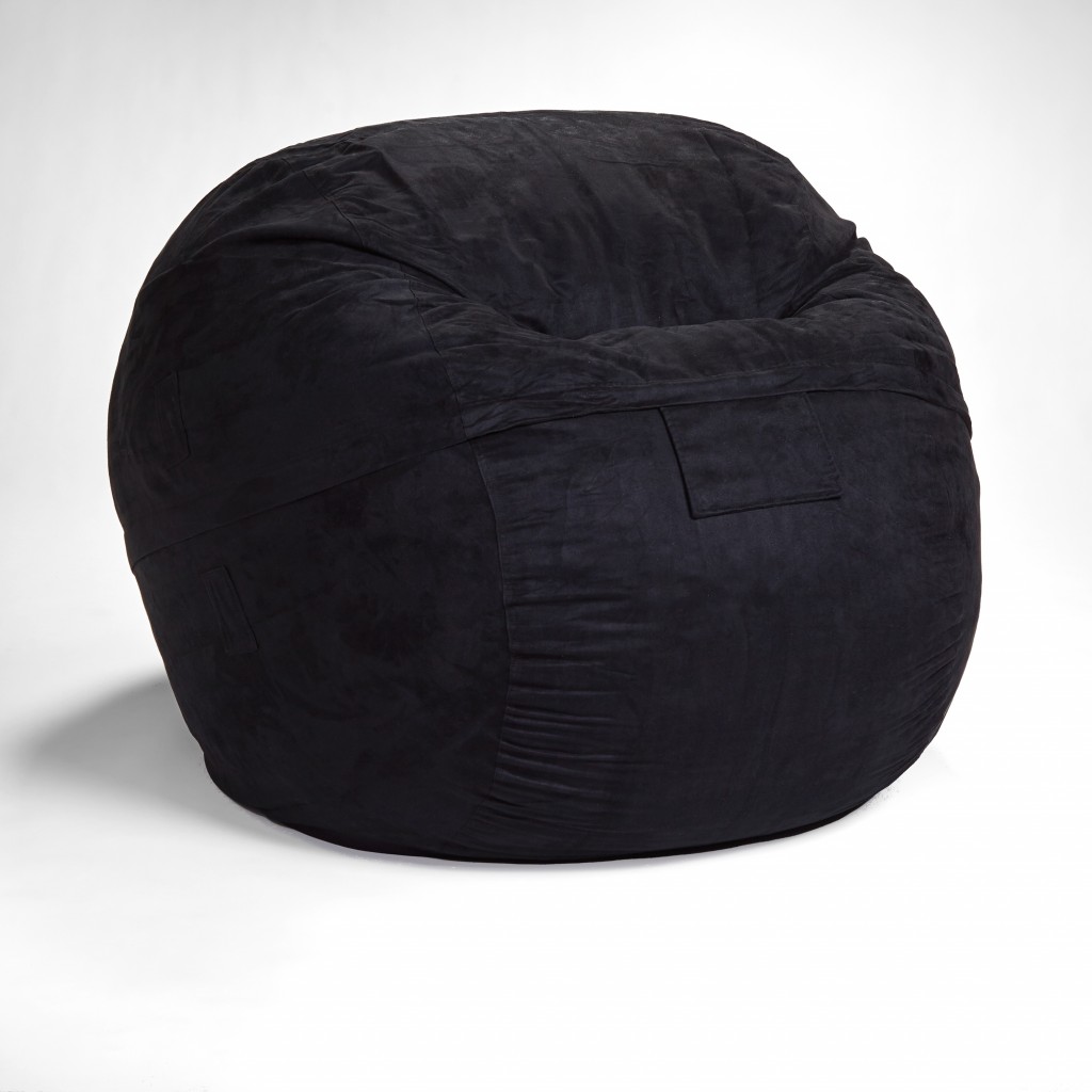 Classic Cozy Black Bean Bag Chair-415913-1