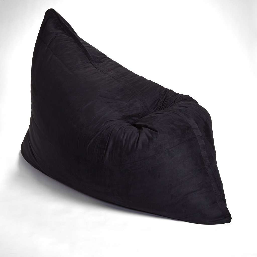 73" x 52" Black Sofa Sack Bean Bag Lounger-415920-1