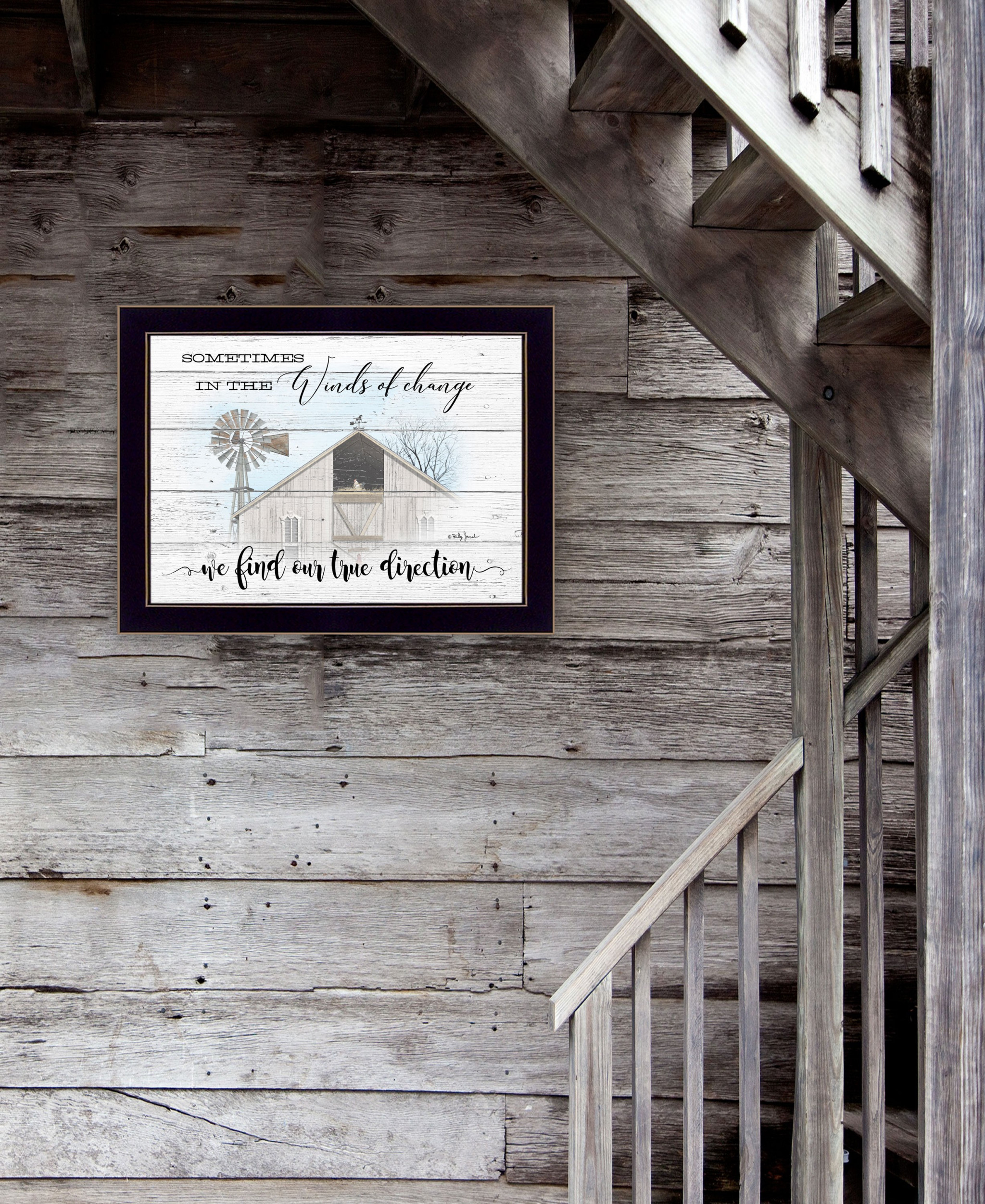 Winds Of Change 3 Black Framed Print Wall Art