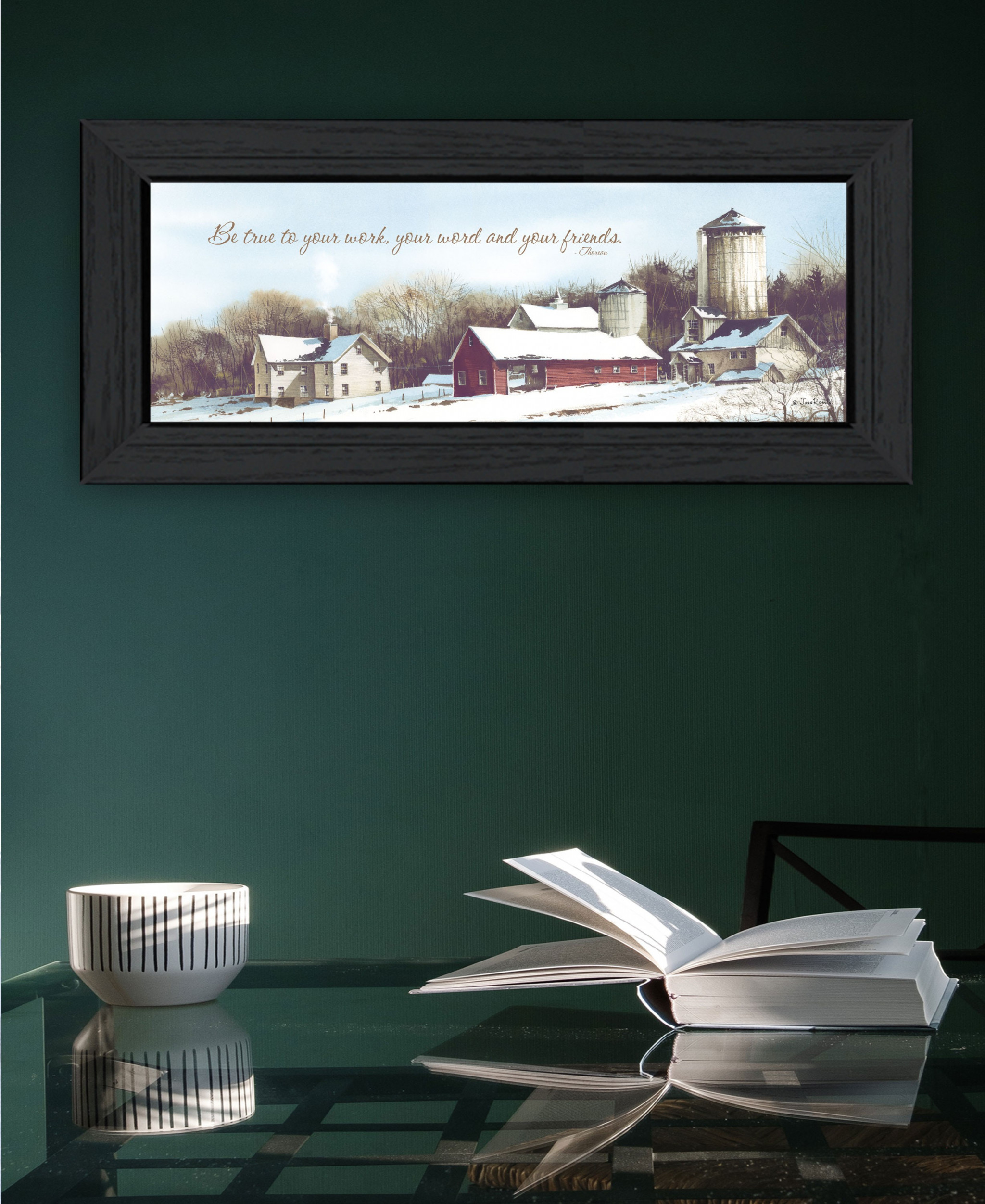 Be True Black Framed Print Wall Art