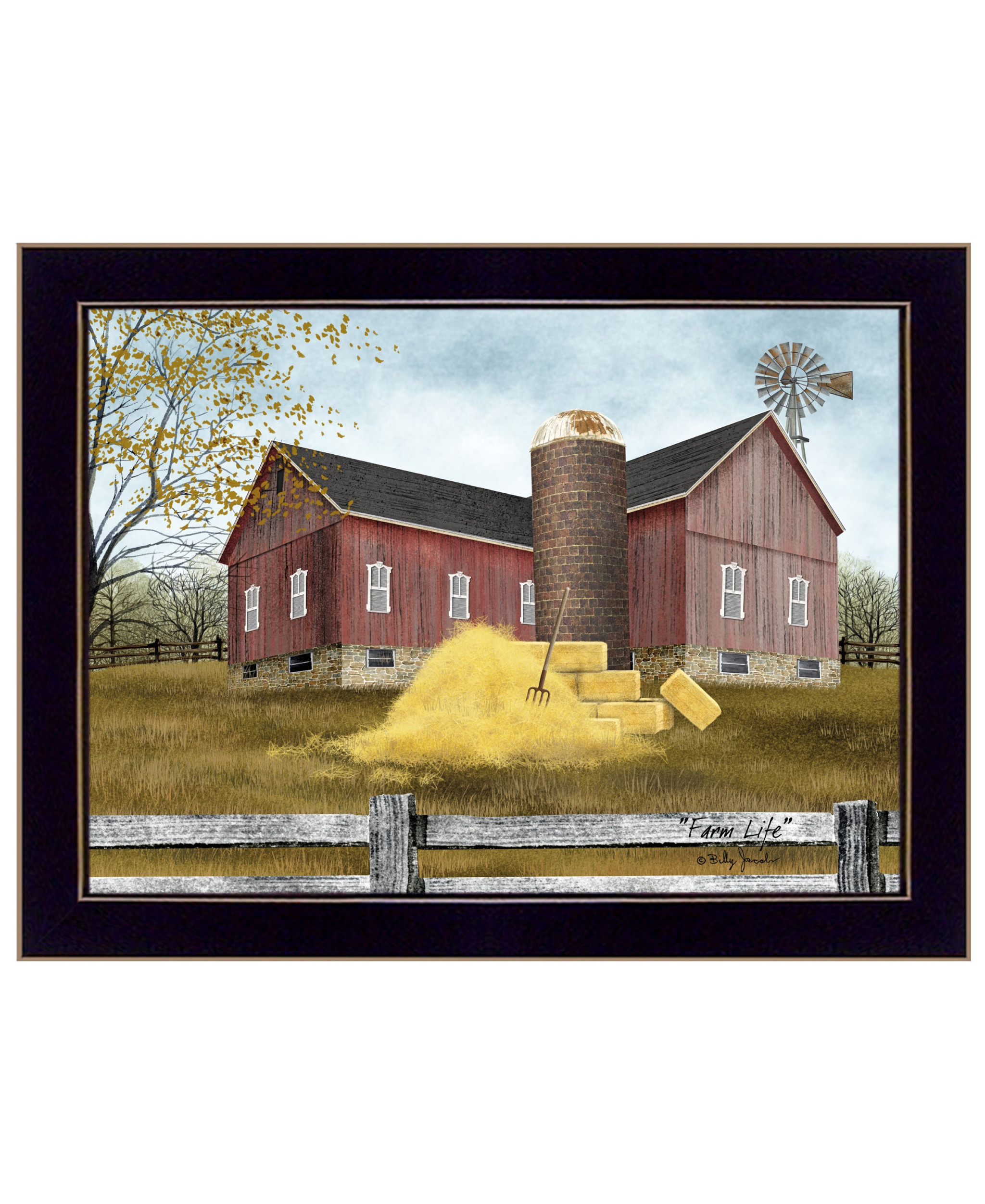 Farm Life 1 Black Framed Print Wall Art-416089-1