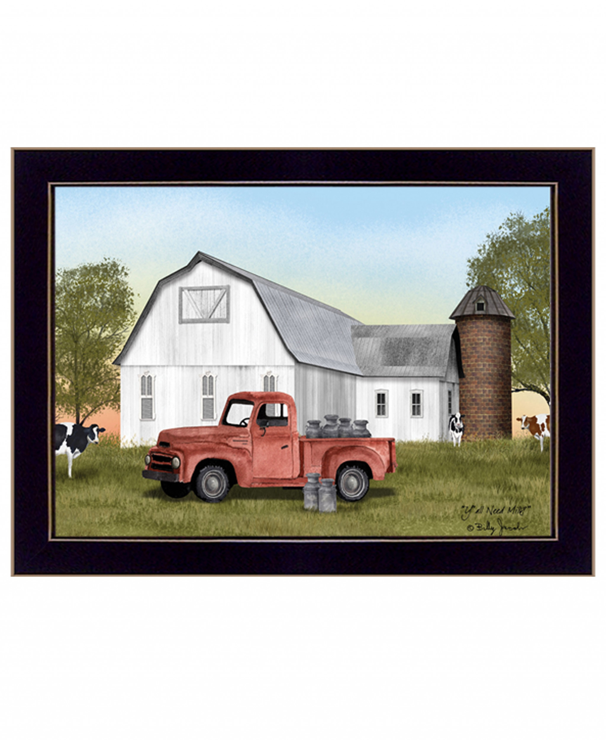 YAll Need Milk? 1 Black Framed Print Wall Art-416094-1