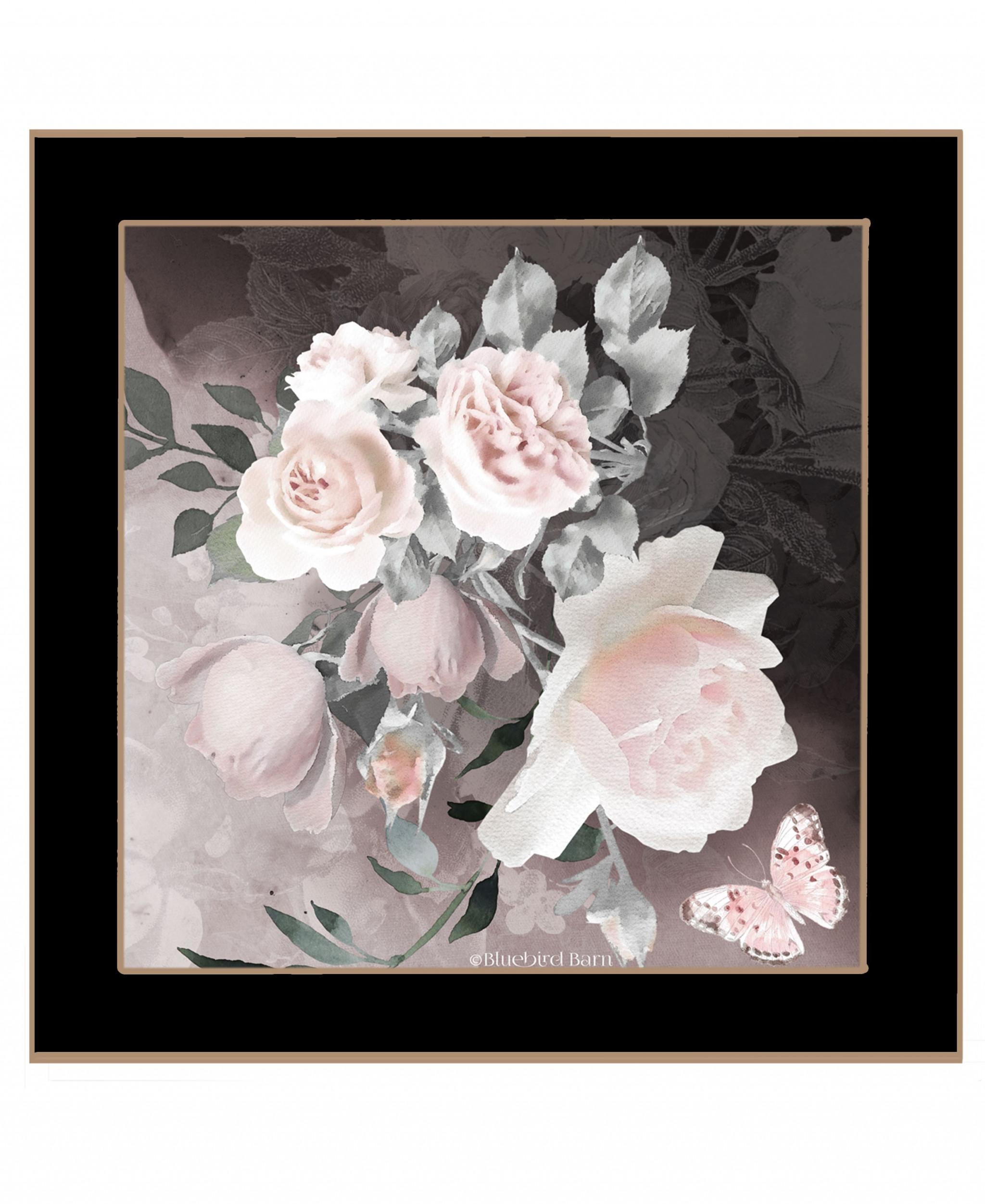 Noir Roses Iv 1 Black Framed Print Wall Art