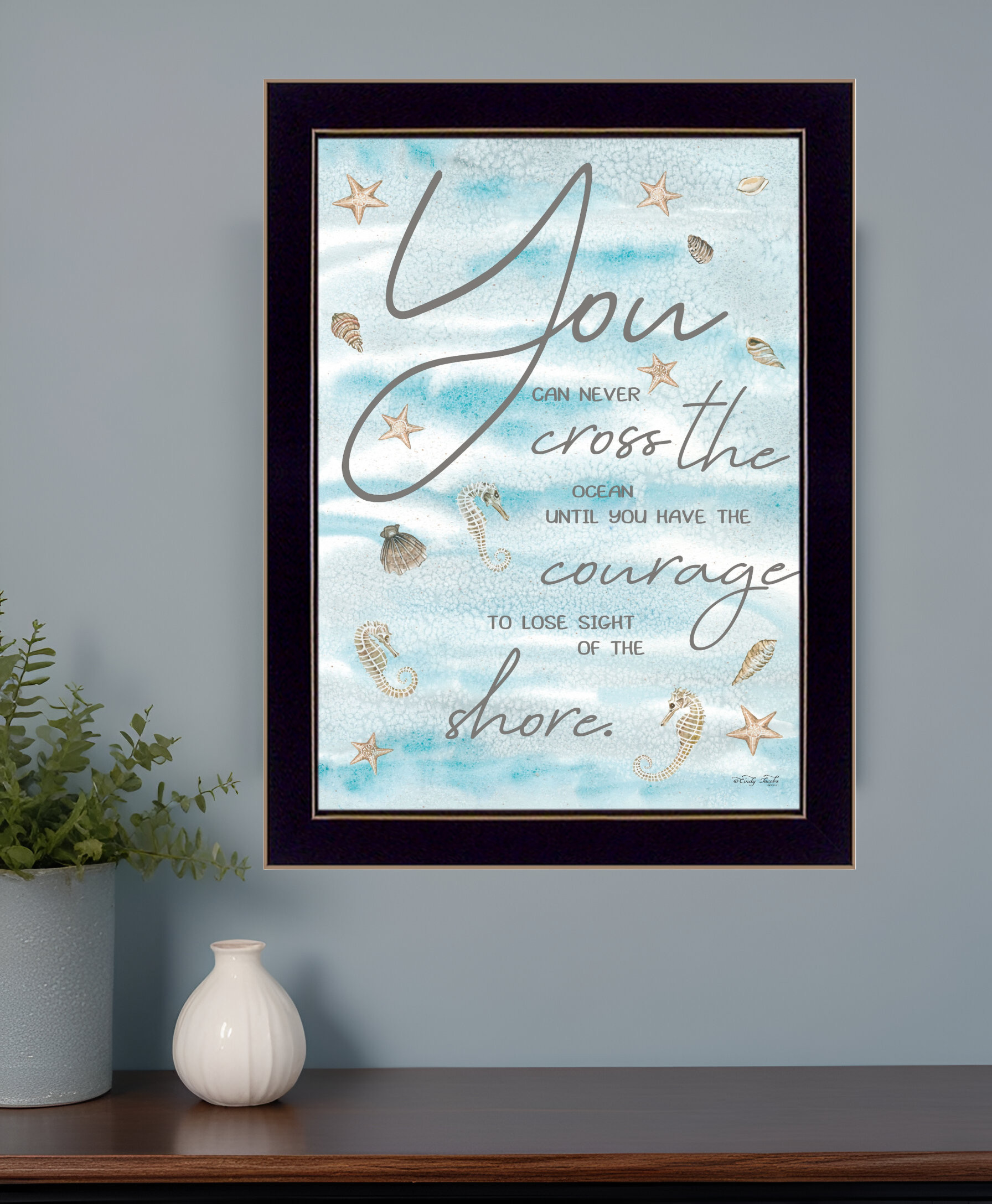 You Can Never 1 Black Framed Print Wall Art-416110-1