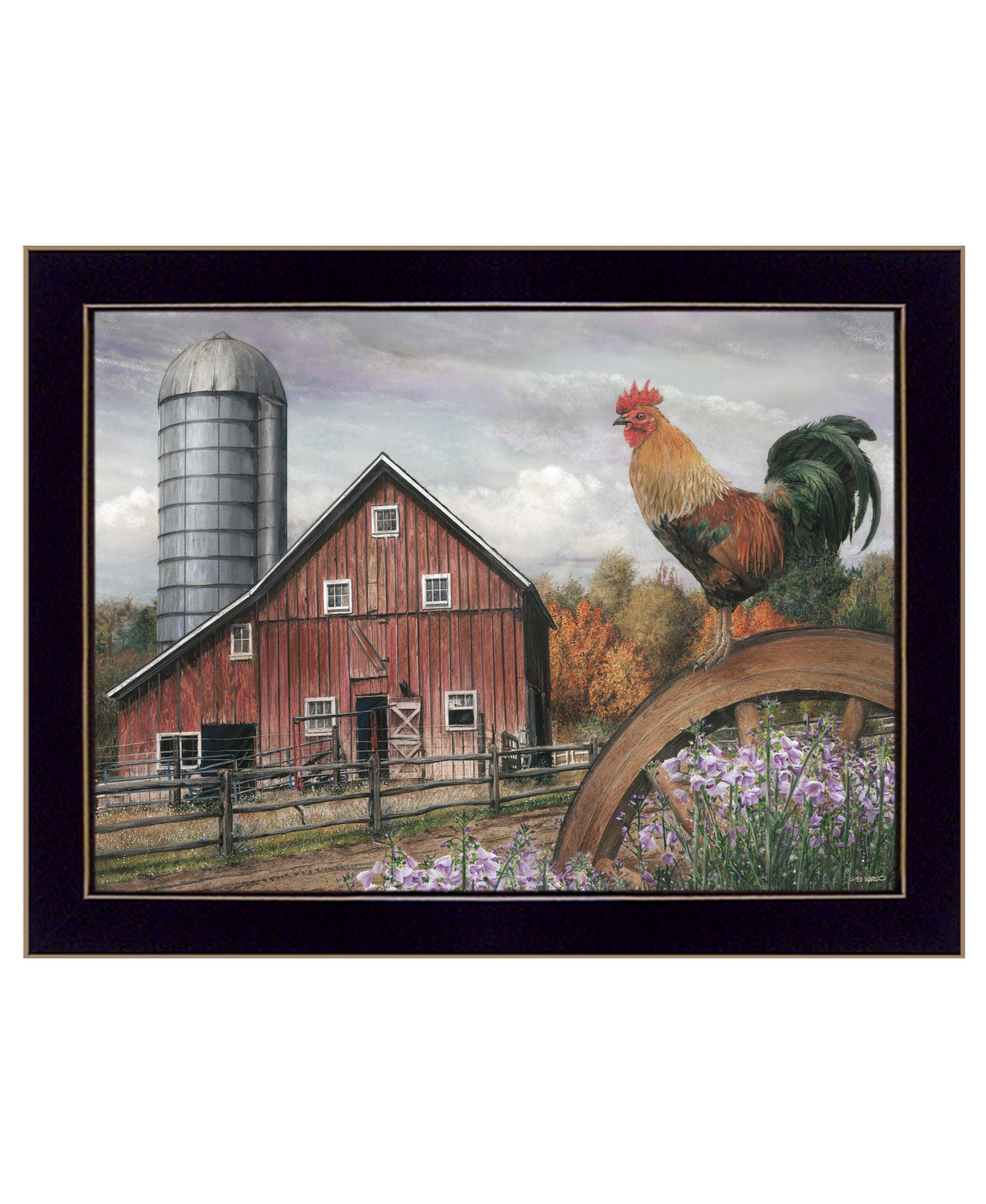 Good Morning Vermont 1 Black Framed Print Wall Art-416123-1