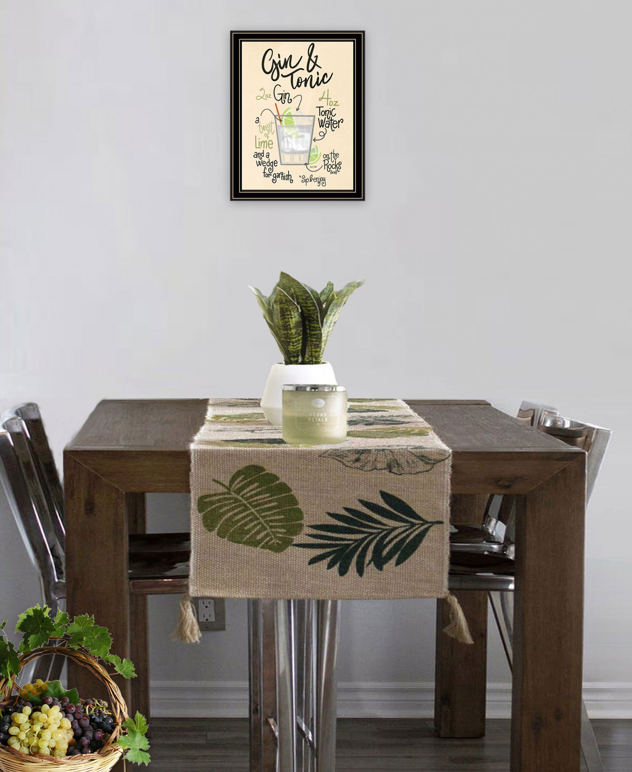 Gin And Tonic Black Framed Print Wall Art