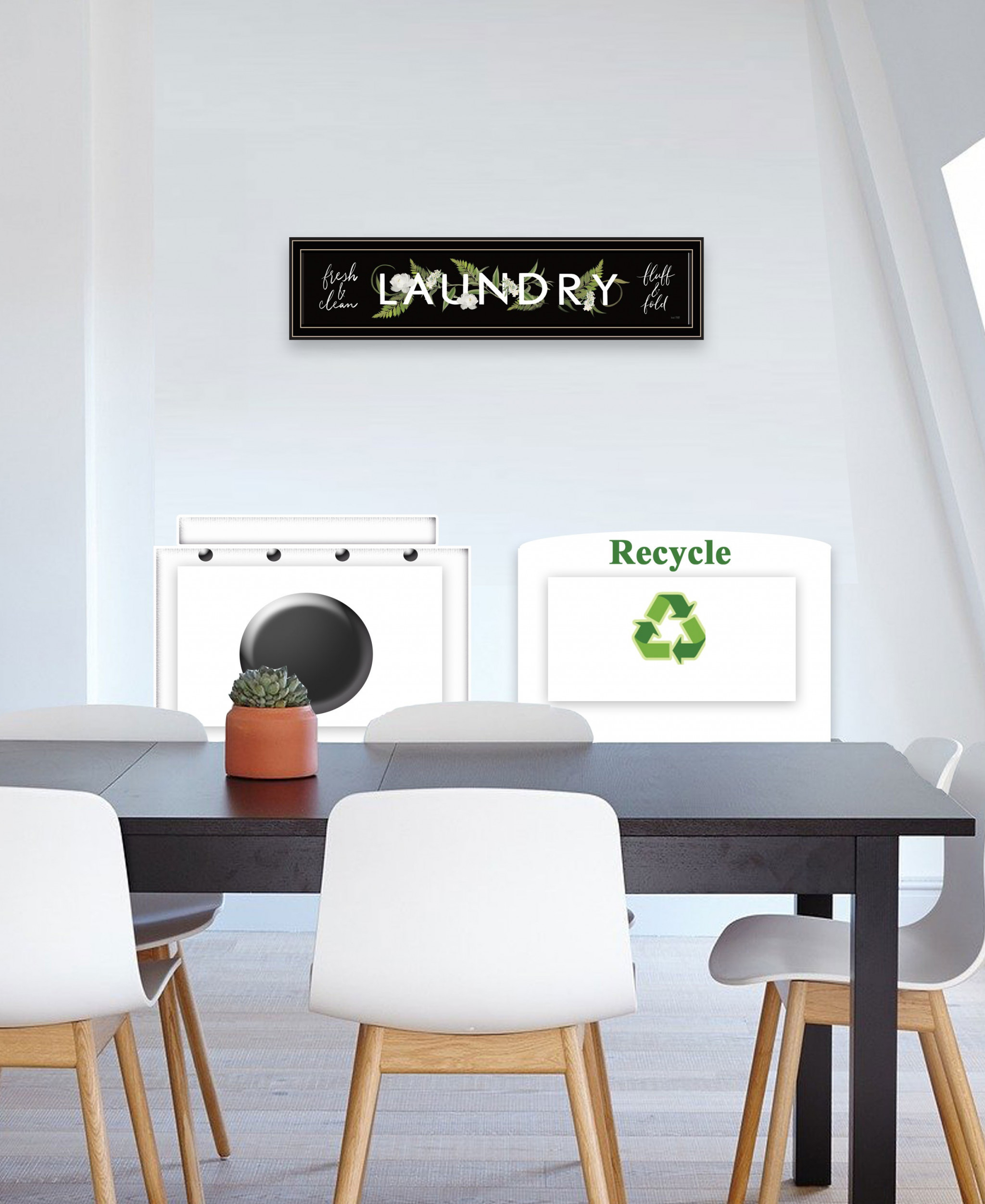 Laundry Fresh And Clean 1 Black Framed Print Wall Art