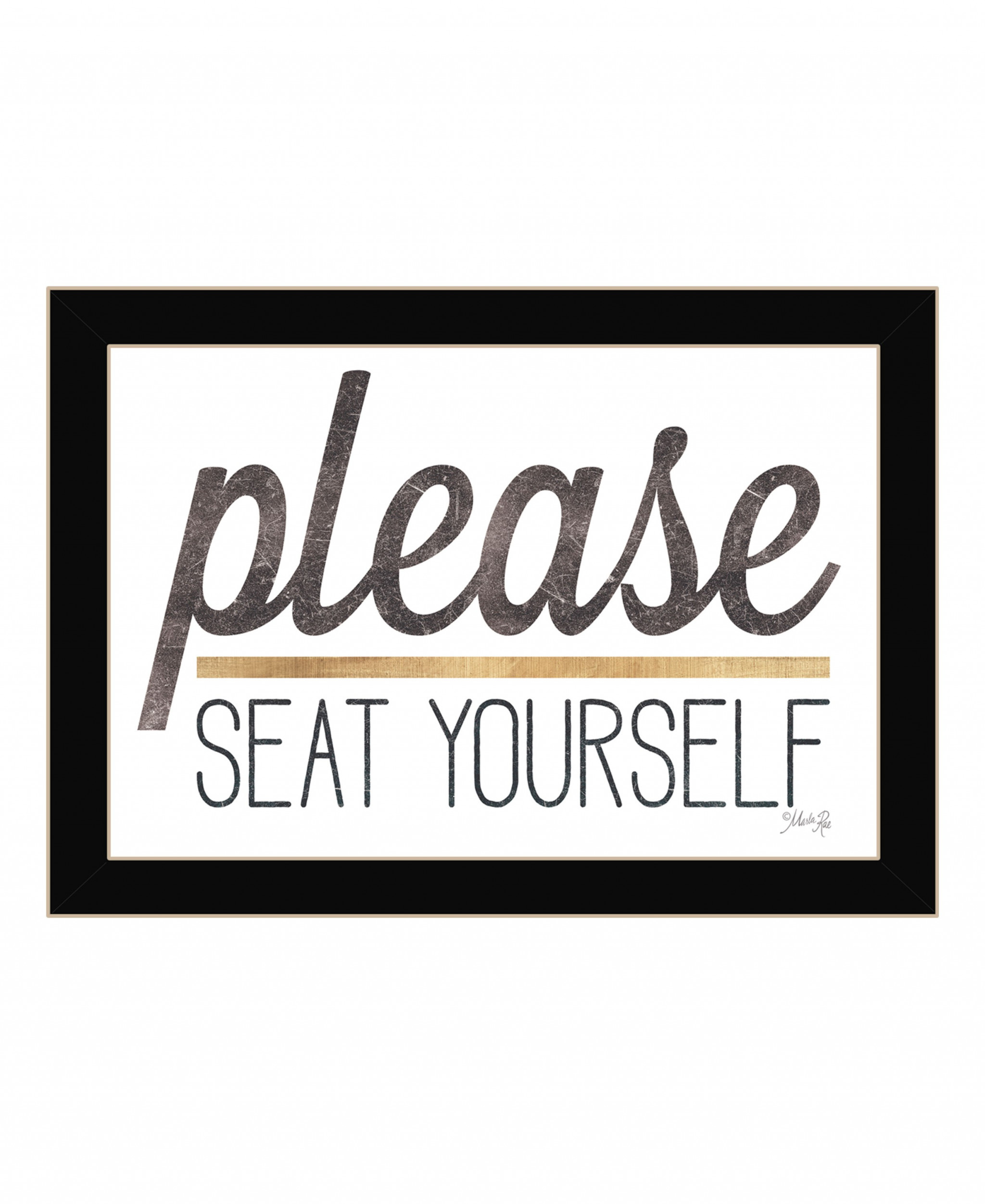 Please Seat Yourself 1 Black Framed Print Wall Art-416227-1