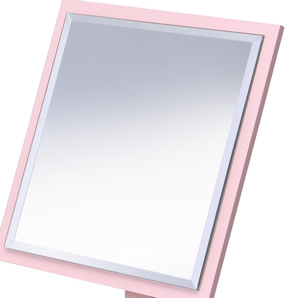 Pretty Pink Square Make Up Vanity Mirror