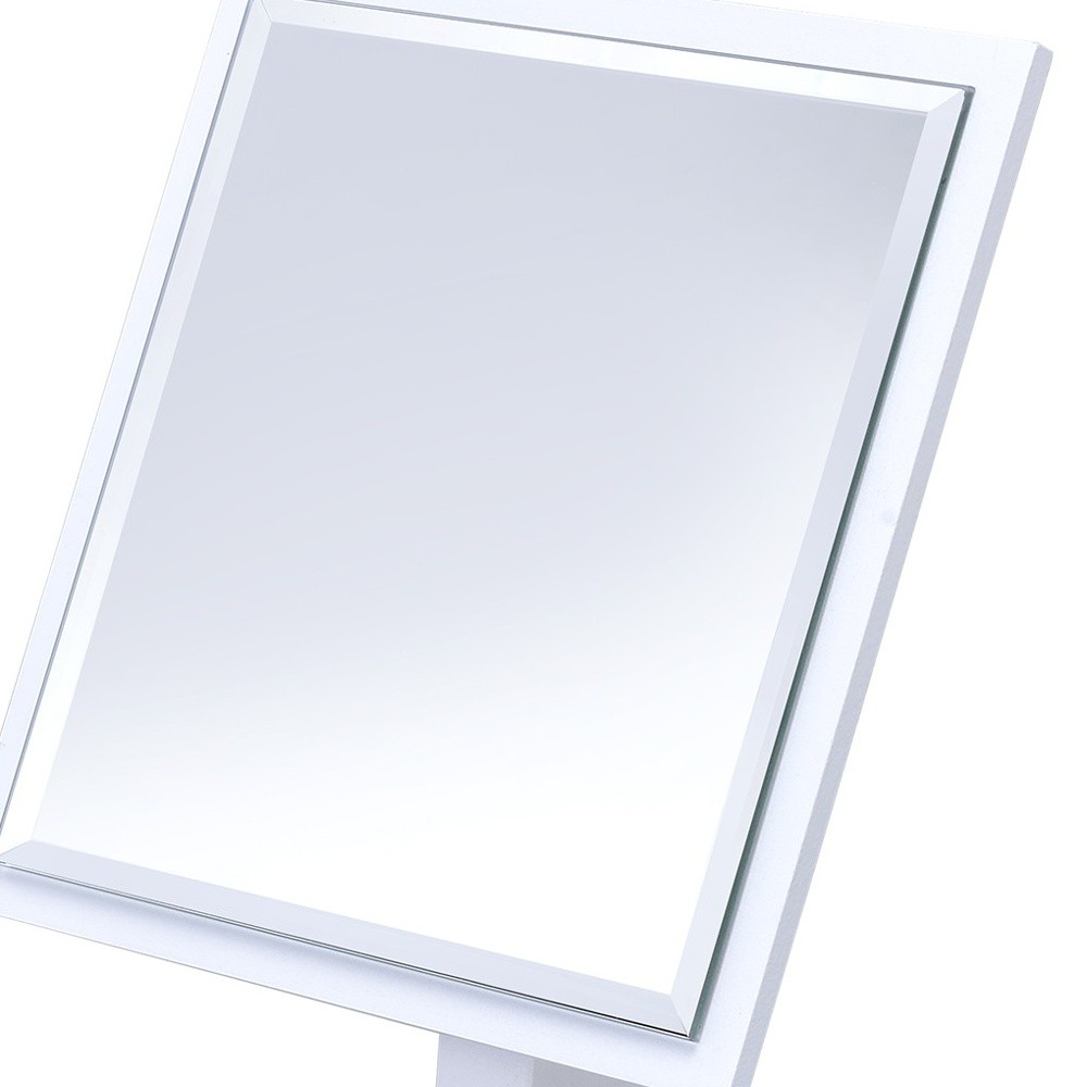 Pretty White Square Make Up Vanity Mirror
