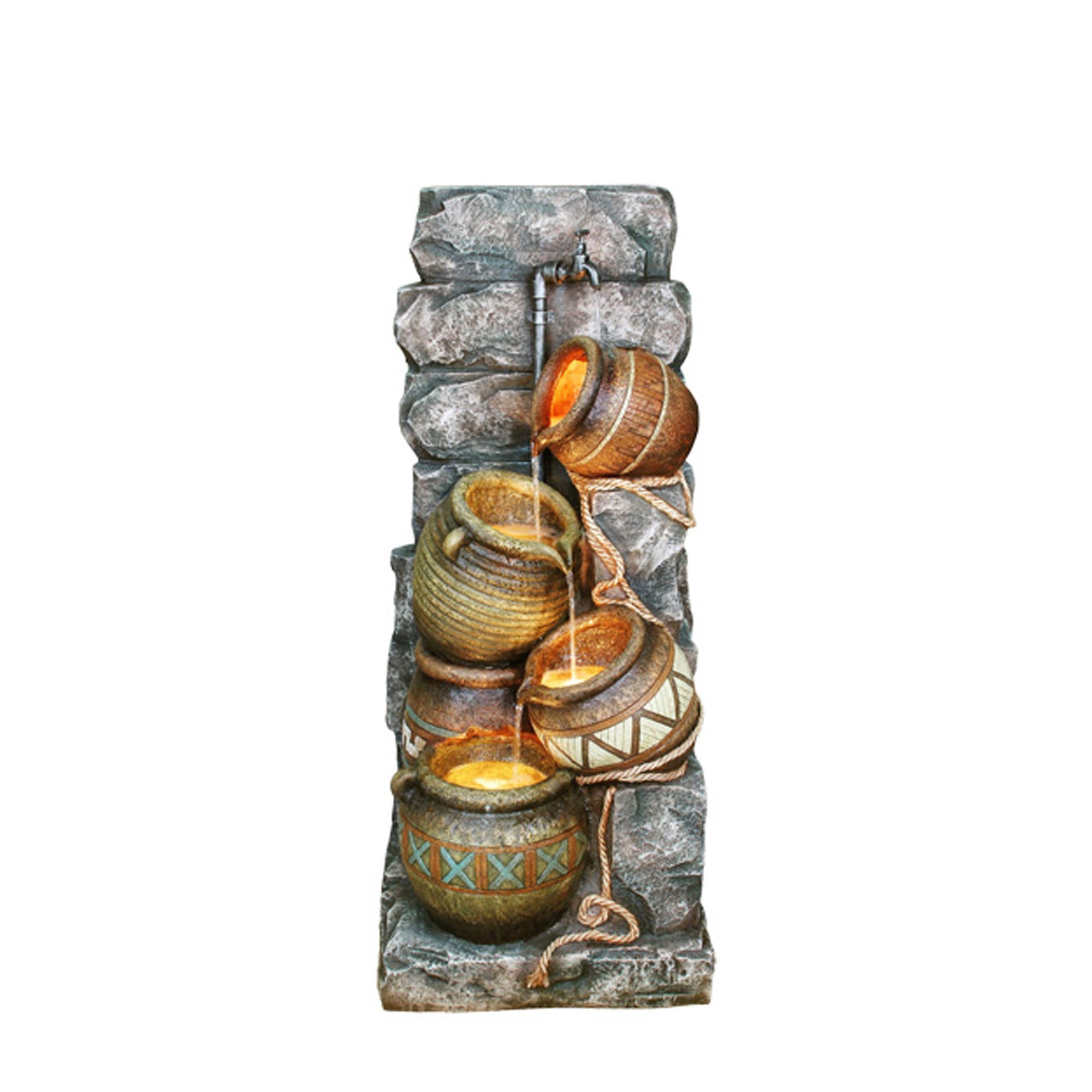 43"" Brown/Orange Polyresin Sculpture