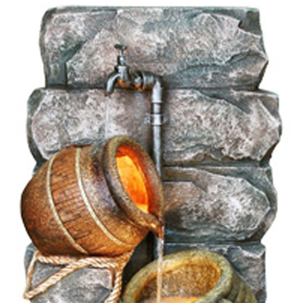 43"" Brown/Orange Polyresin Sculpture