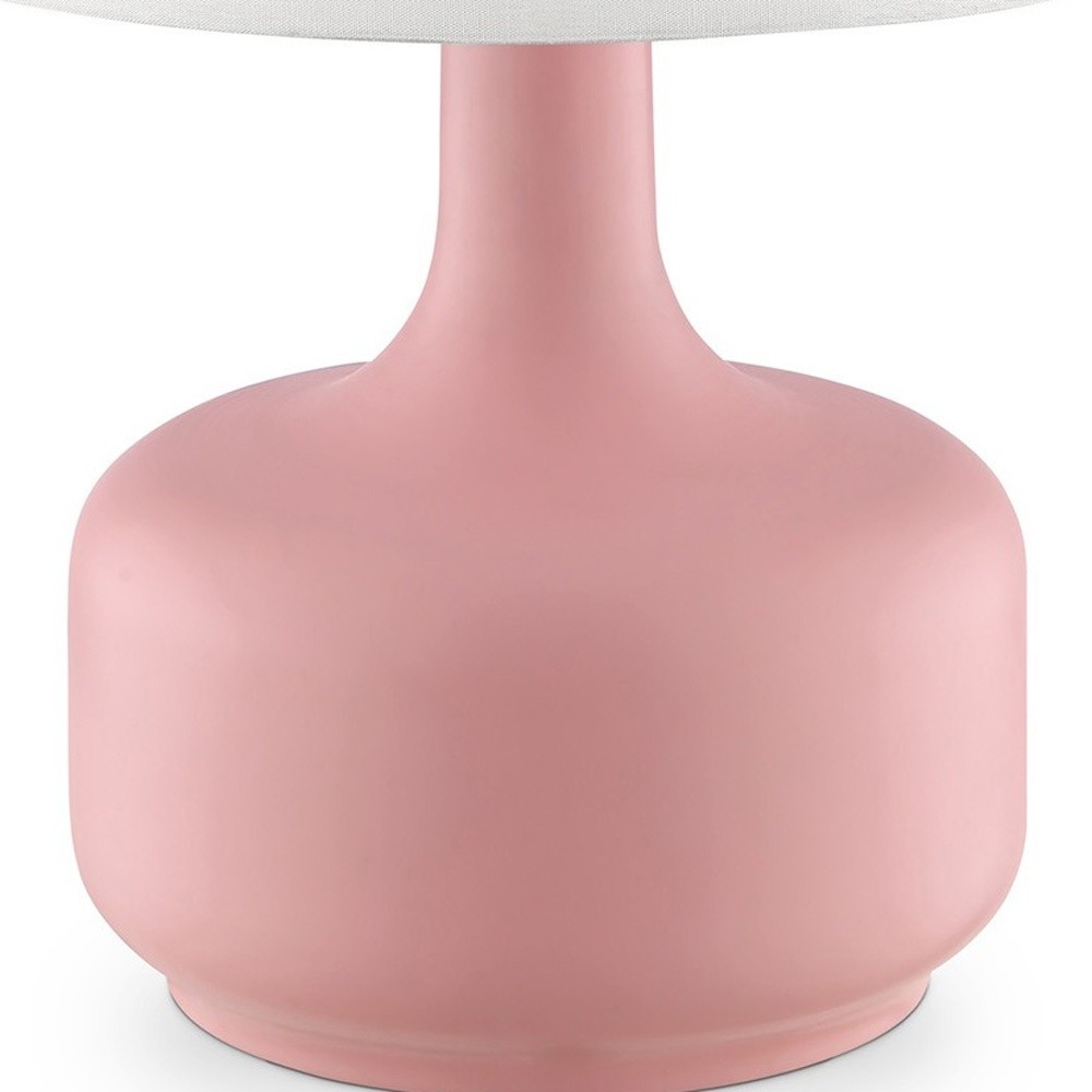 Modern Soft Pink Table Lamp with Touch Switch