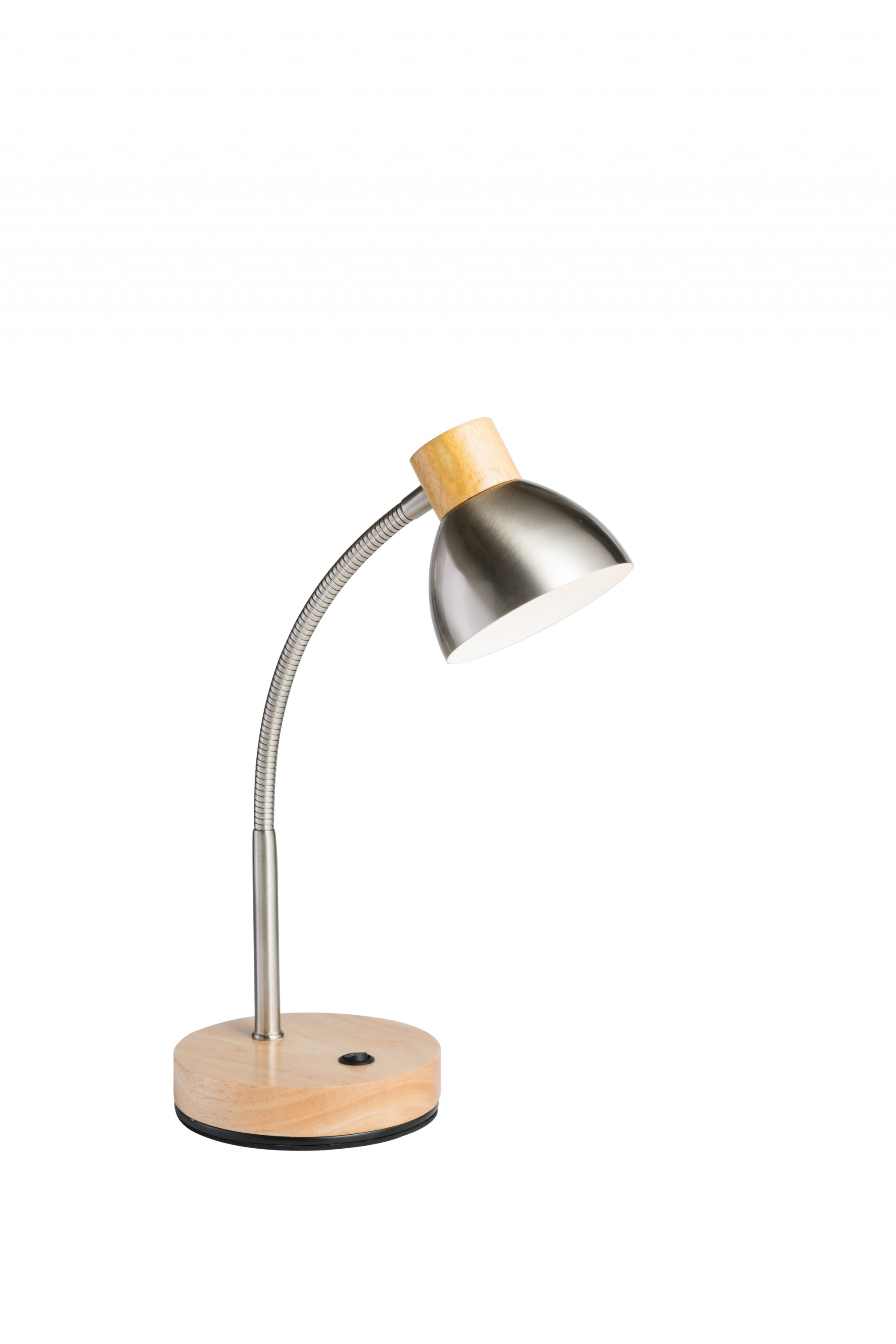 Light Brown Gooseneck Cone Shade Desk Lamp