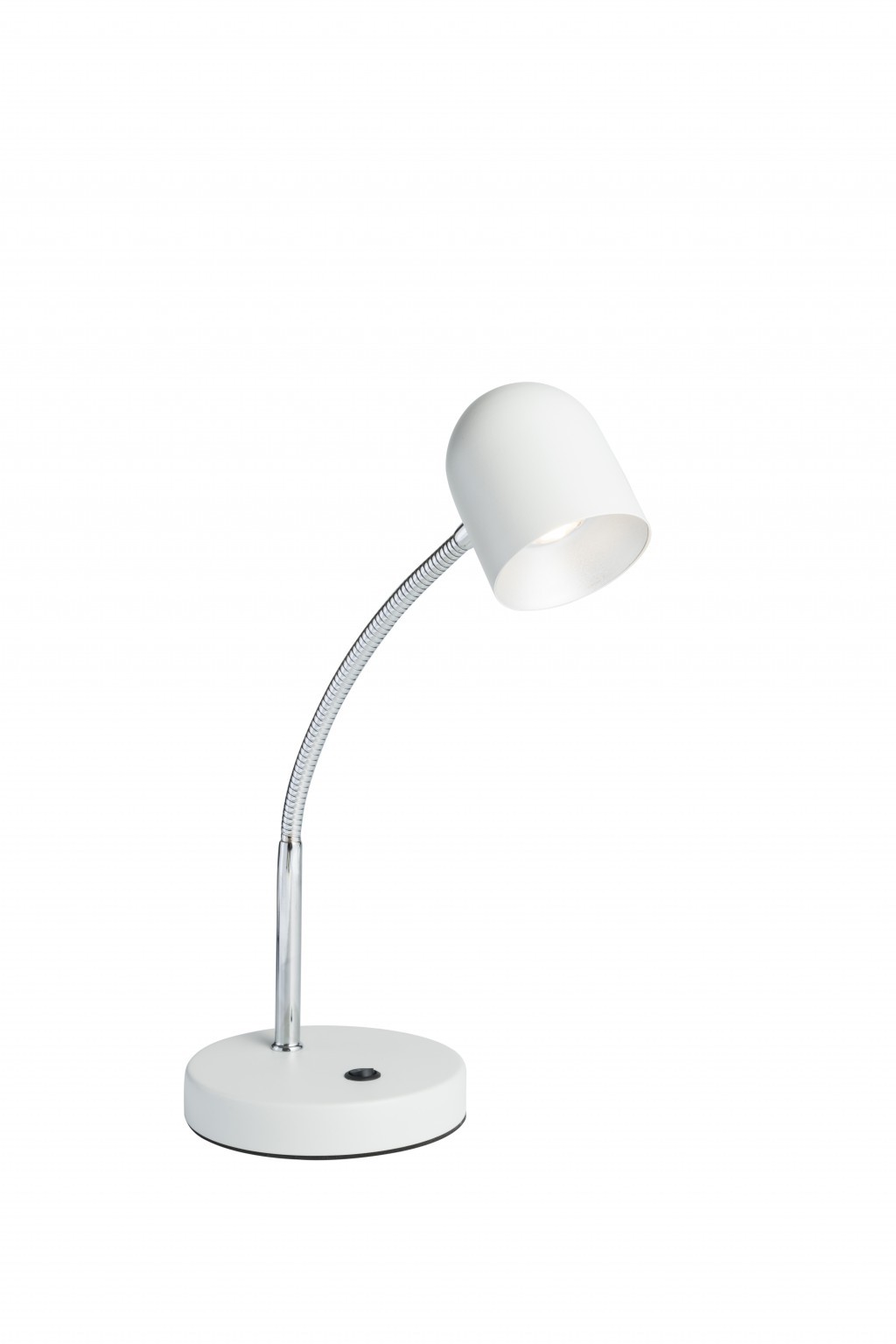 White Metal Gooseneck Desk Lamp