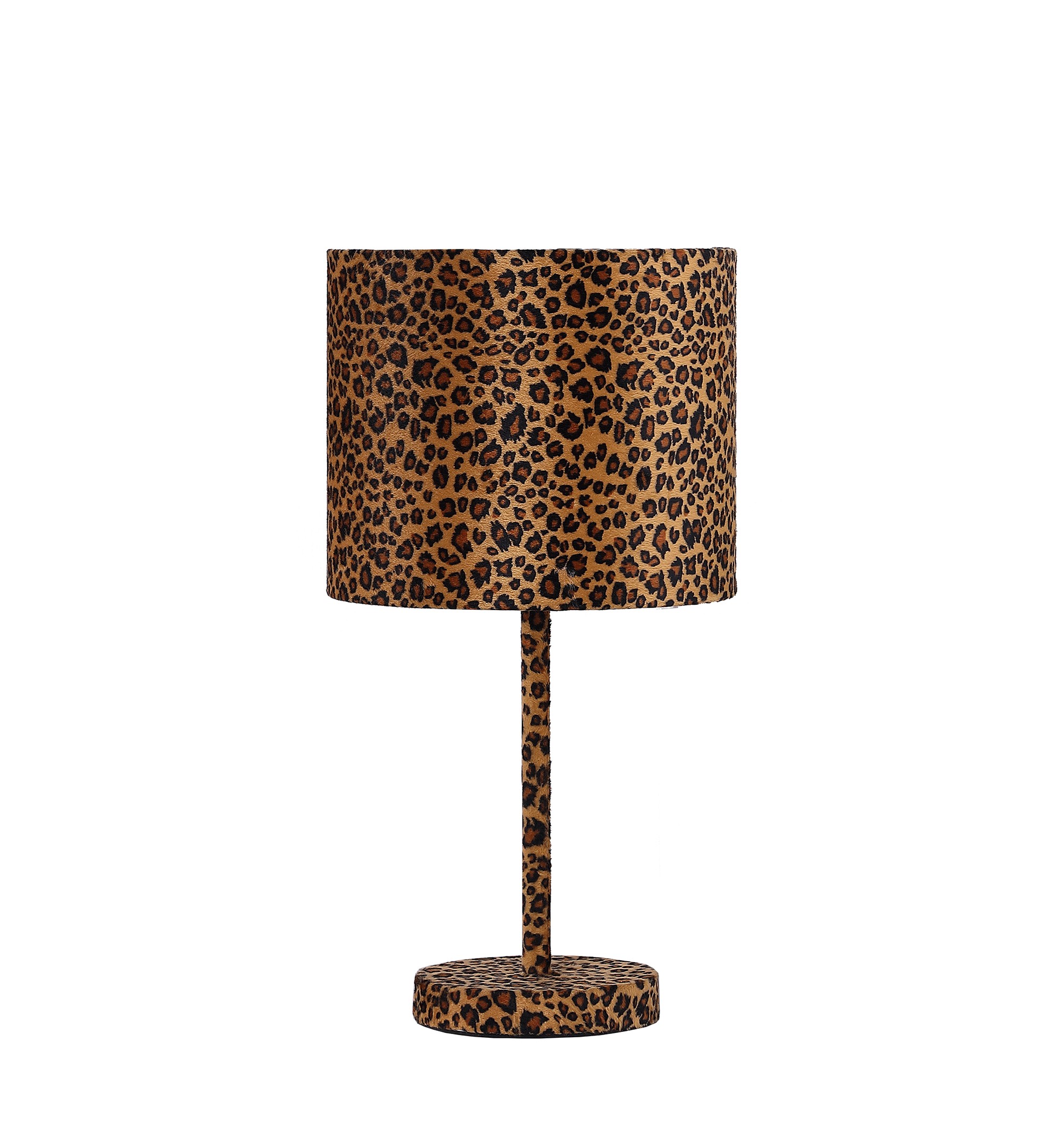 19" Orange And Black Metal Bedside Table Lamp With Orange And Black Drum Shade-468769-1