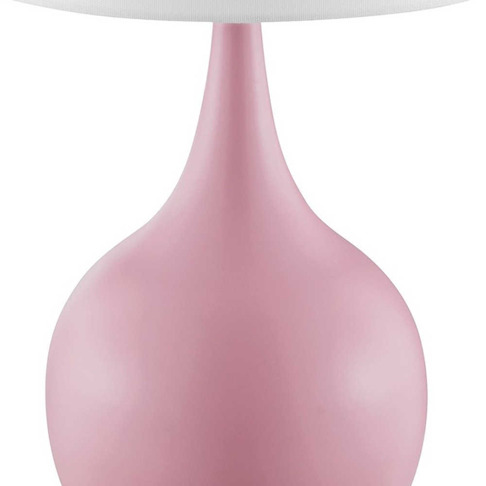 Minimalist Light Pink Table Lamp with Touch Switch