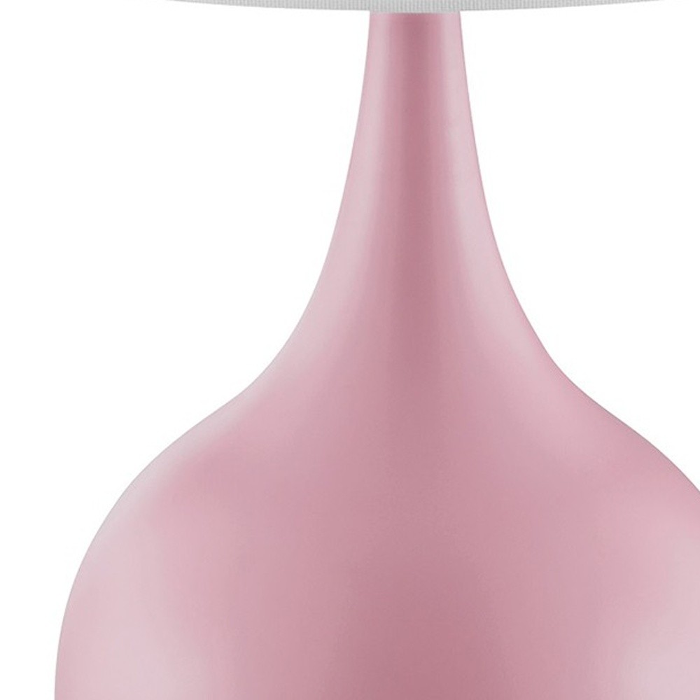 Minimalist Light Pink Table Lamp with Touch Switch