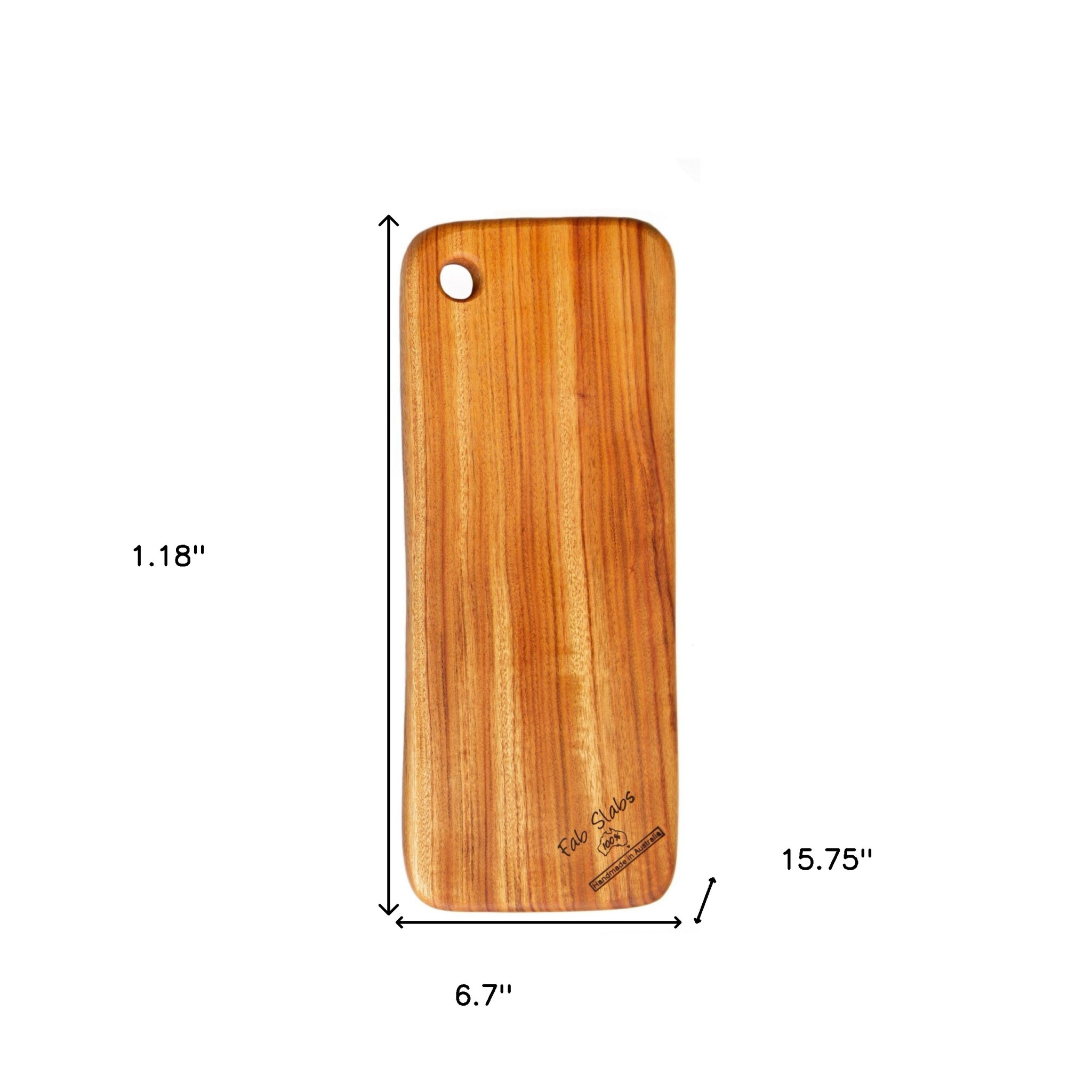 Natural Rounded Rectangle Narrow Anti-Bacterial Cutting Board