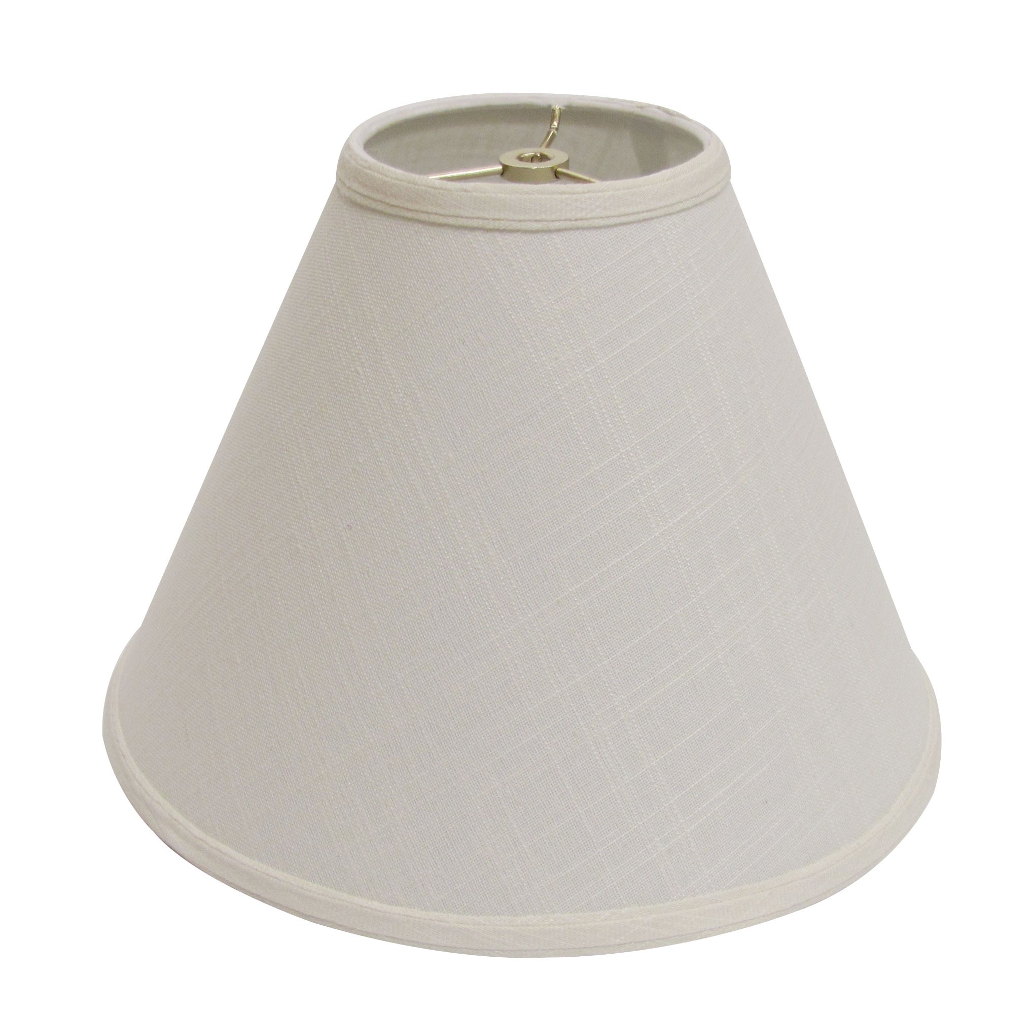 13" Off White Deep Cone Linen Lampshade
