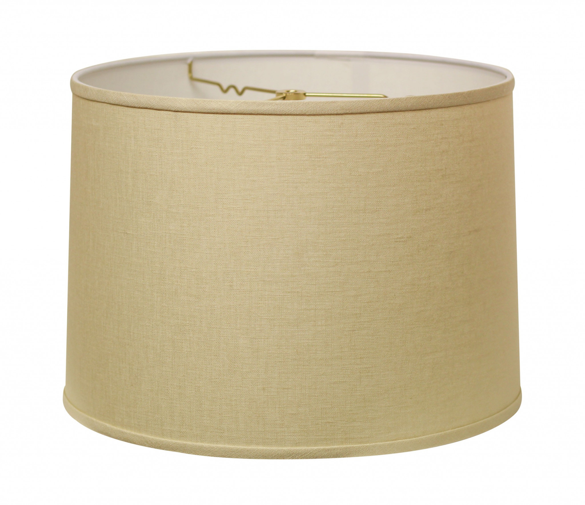 14" Parchment Biege Throwback Drum Linen Lampshade-470173-1