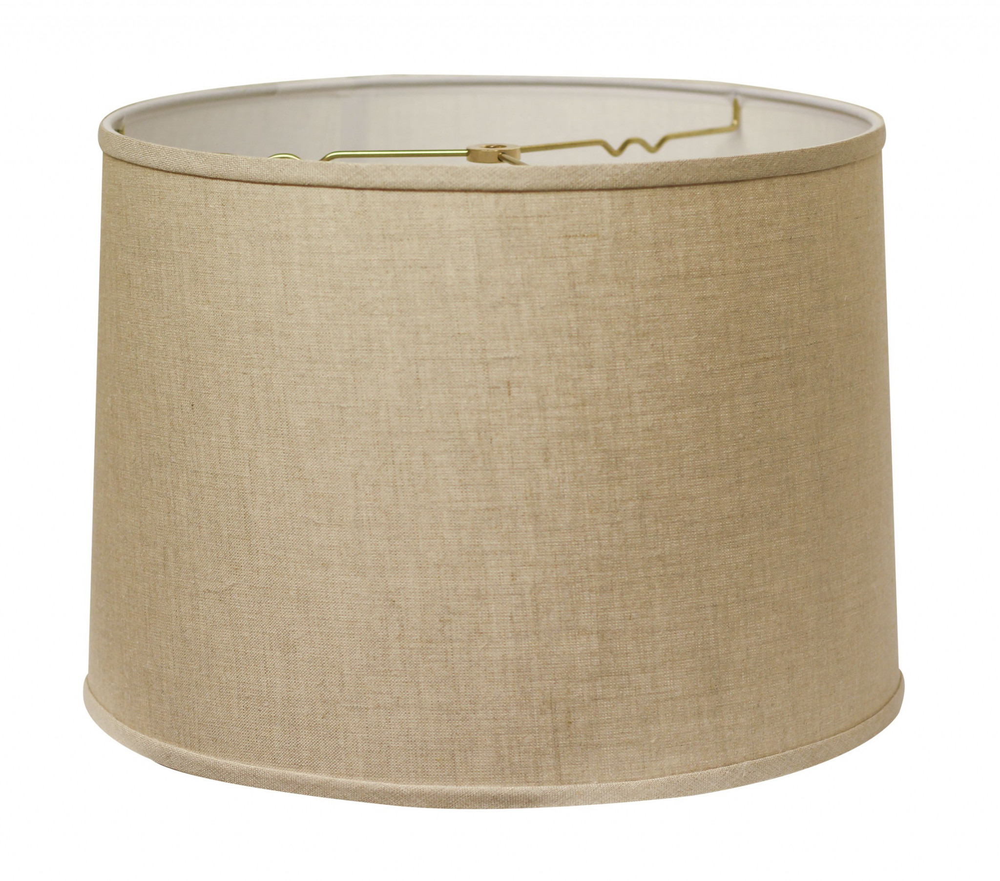 16" Dark Wheat Throwback Drum Linen Lampshade-470186-1