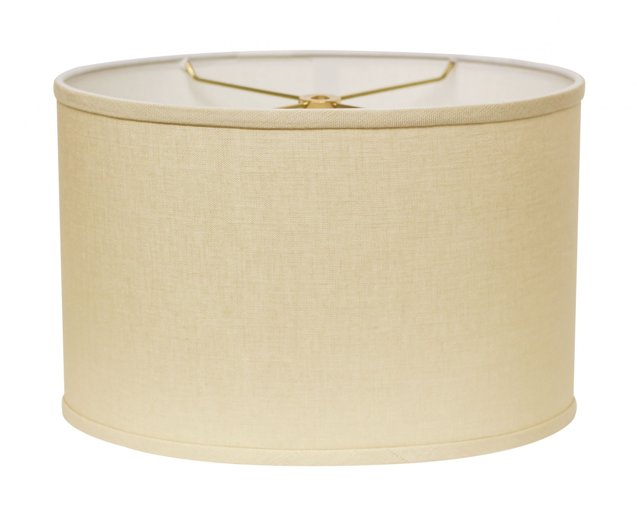 12" Parchment Biege Throwback Oval Linen Lampshade-470203-1