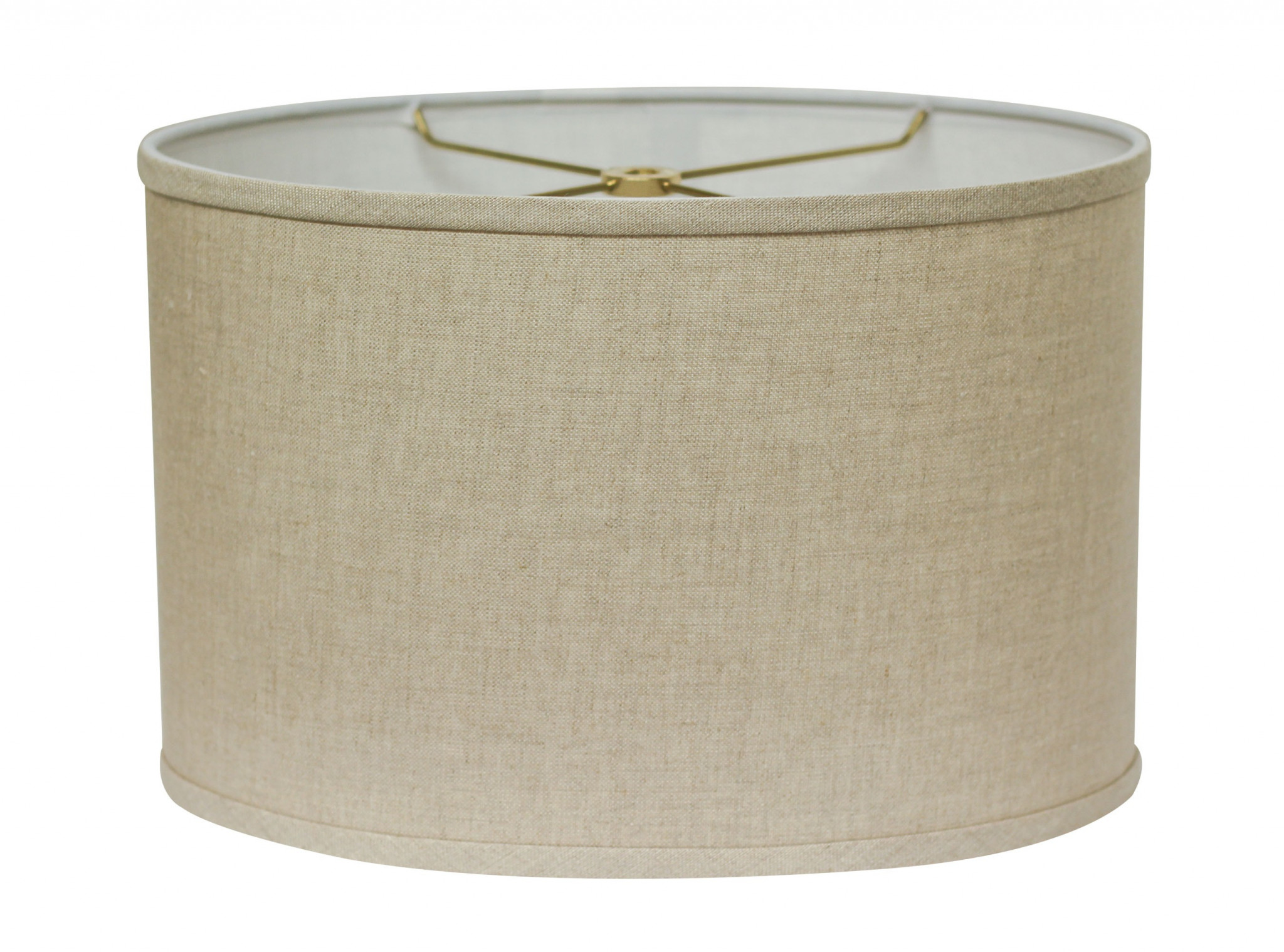 14" Dark Wheat Throwback Oval Linen Lampshade-470210-1