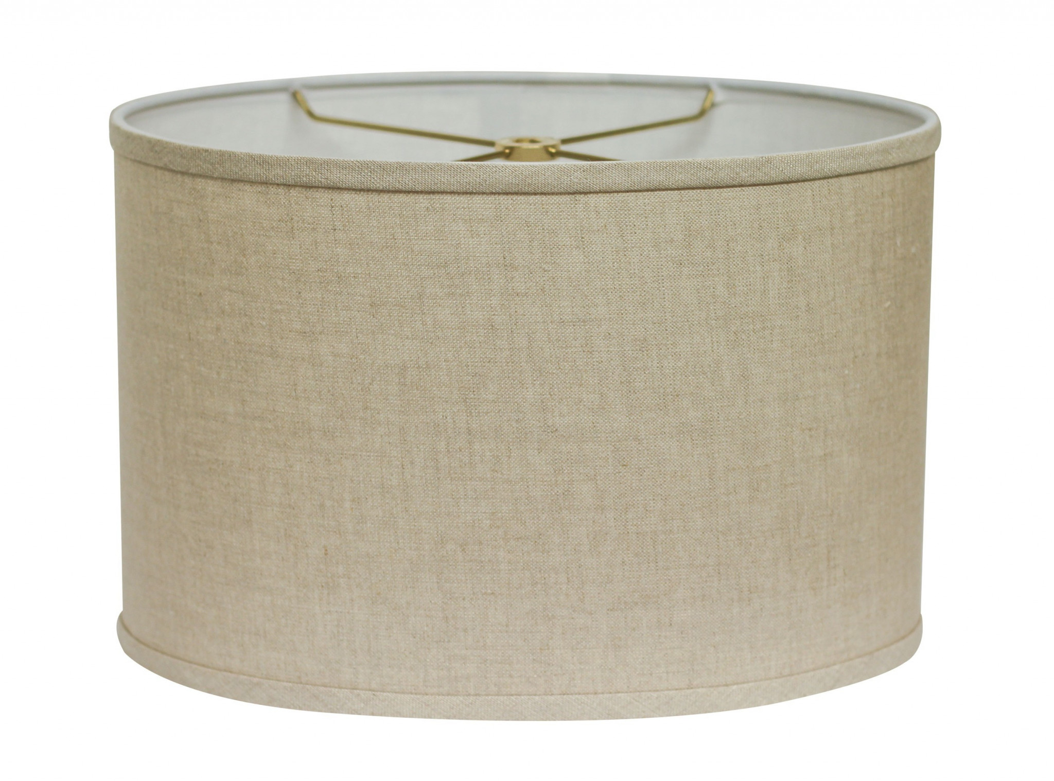 16" Dark Wheat Throwback Oval Linen Lampshade-470216-1