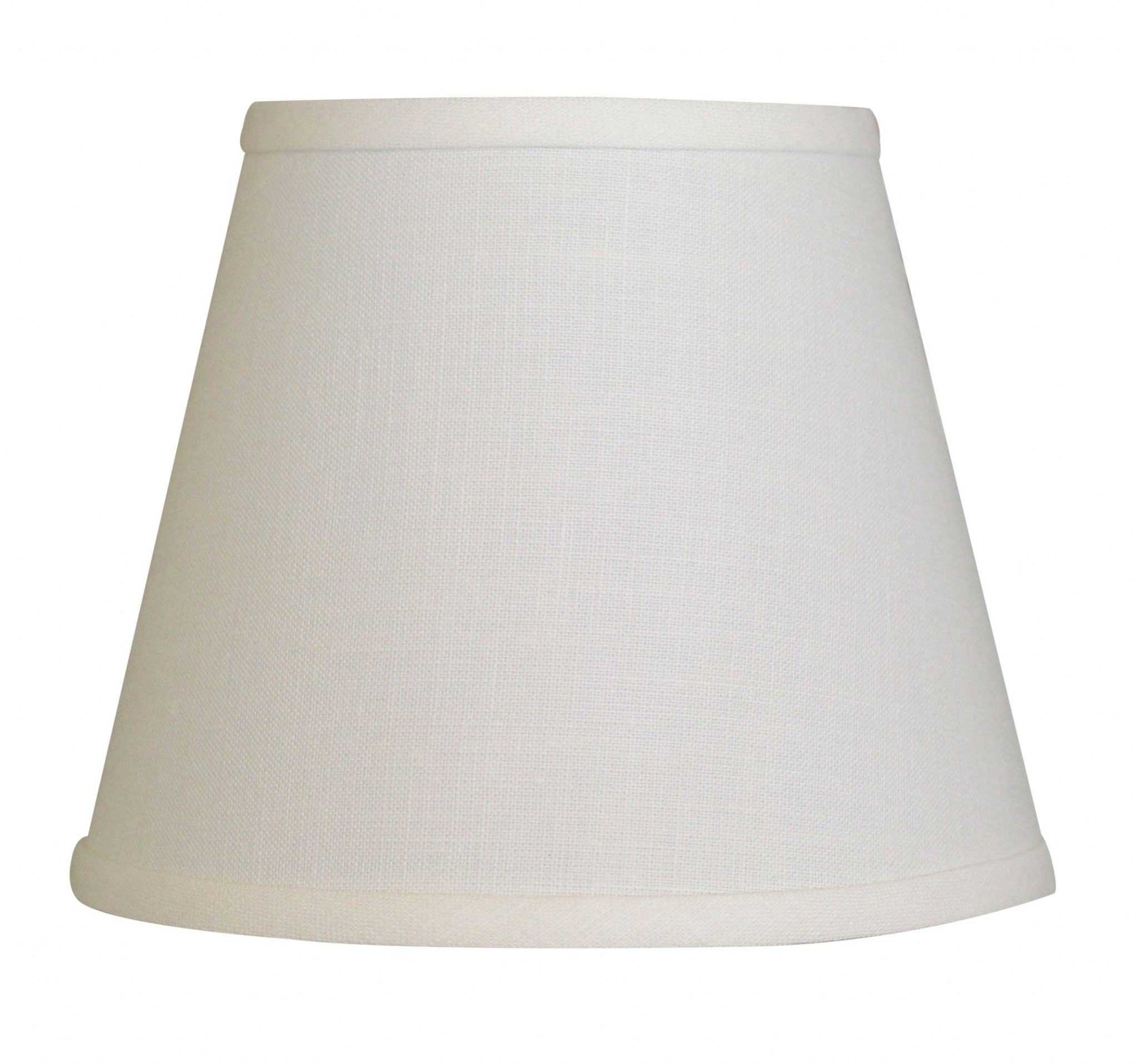 8" White Hardback Empire Linen Lampshade-470229-1