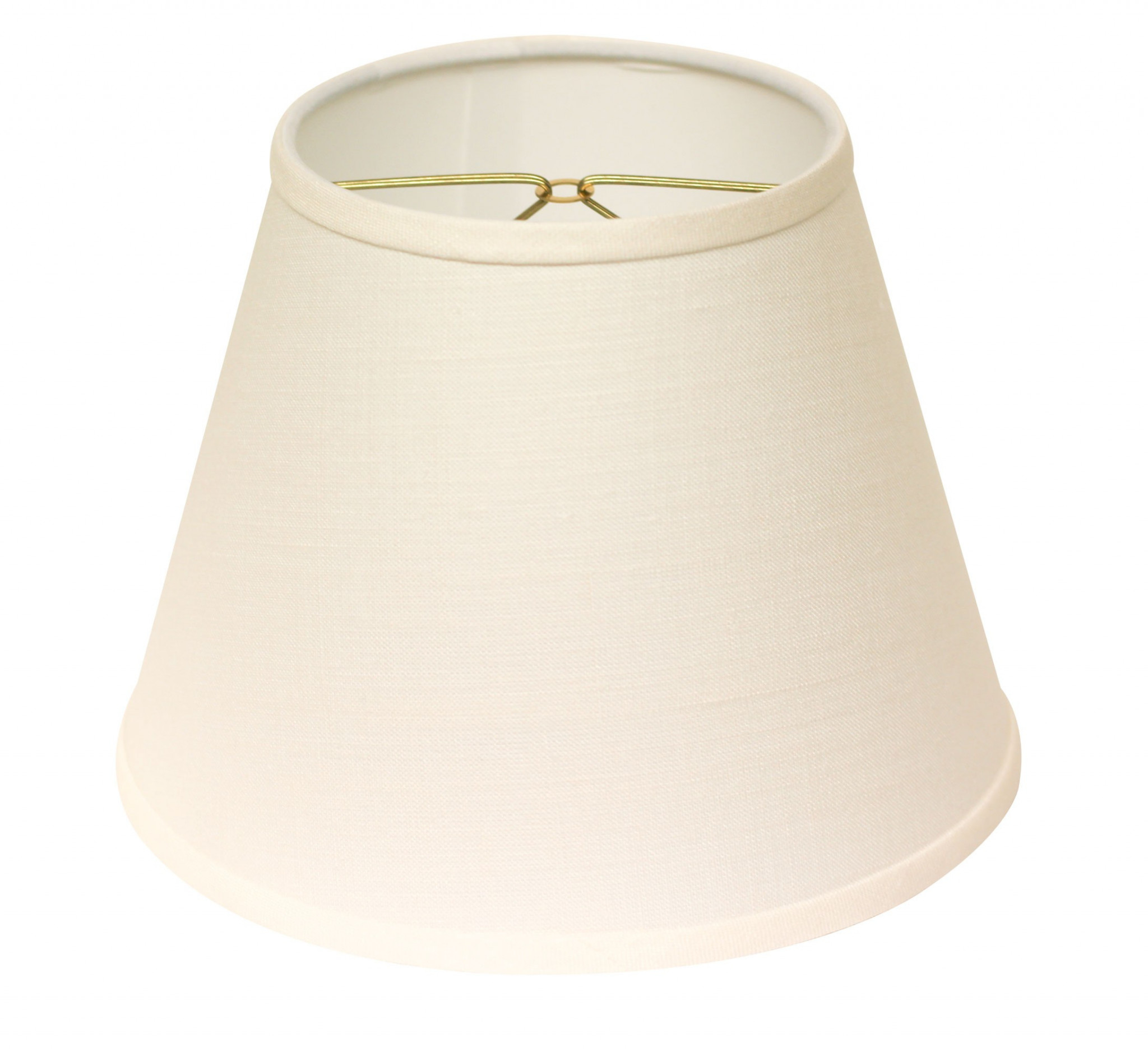 10" White Hardback Empire Linen Lampshade-470235-1