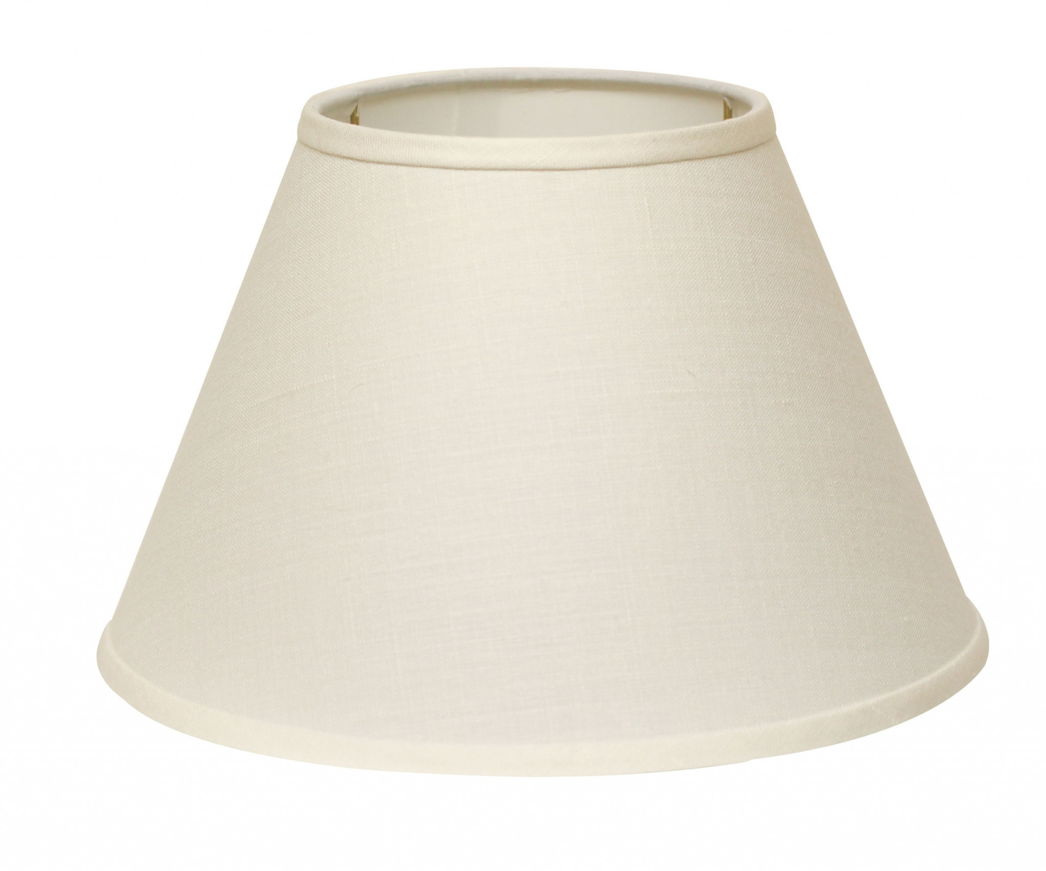 12" White Premium Empire Slanted Linen Lampshade-470241-1