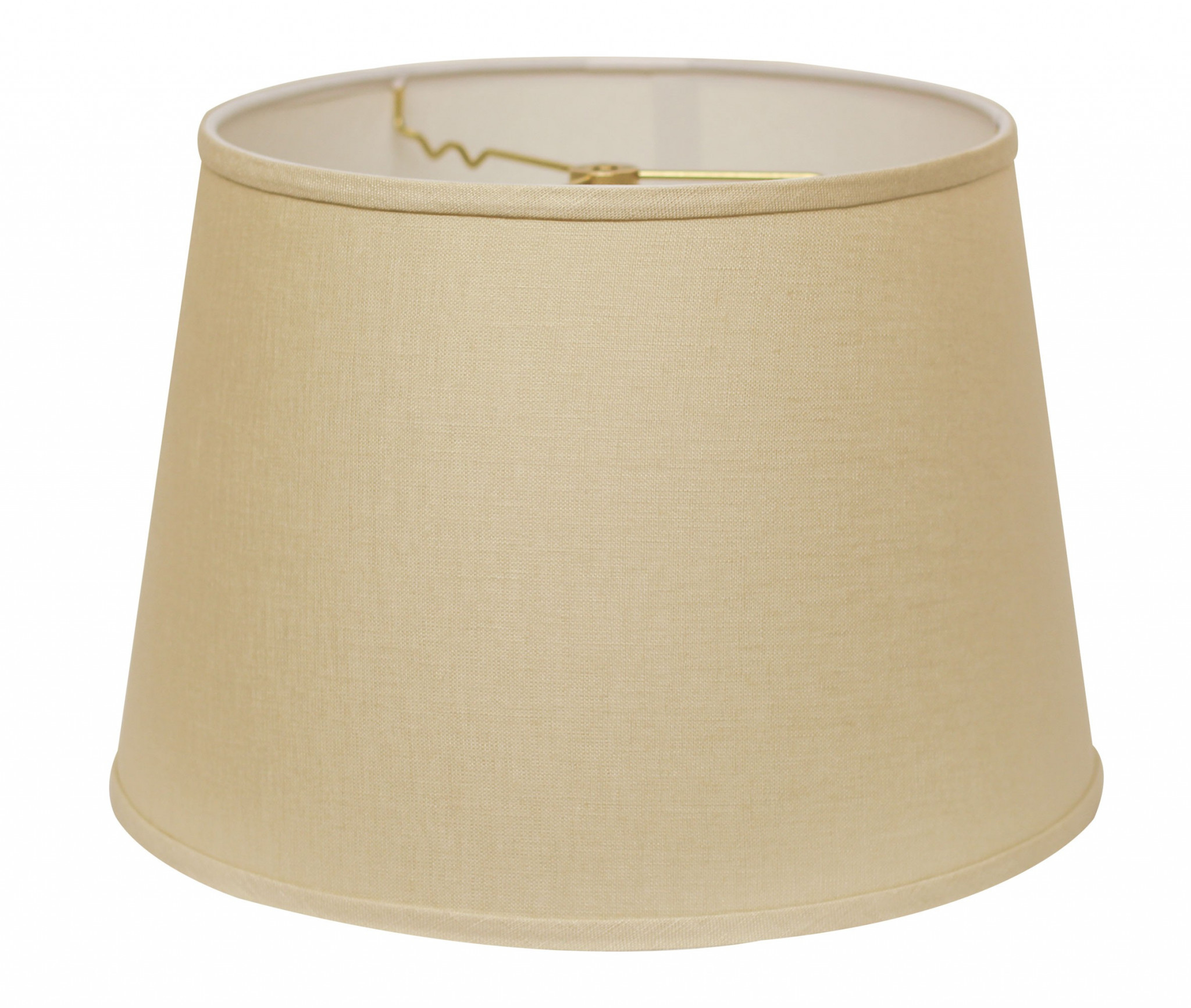 14" Parchment Biege Rounded Empire Slanted Linen Lampshade-470263-1