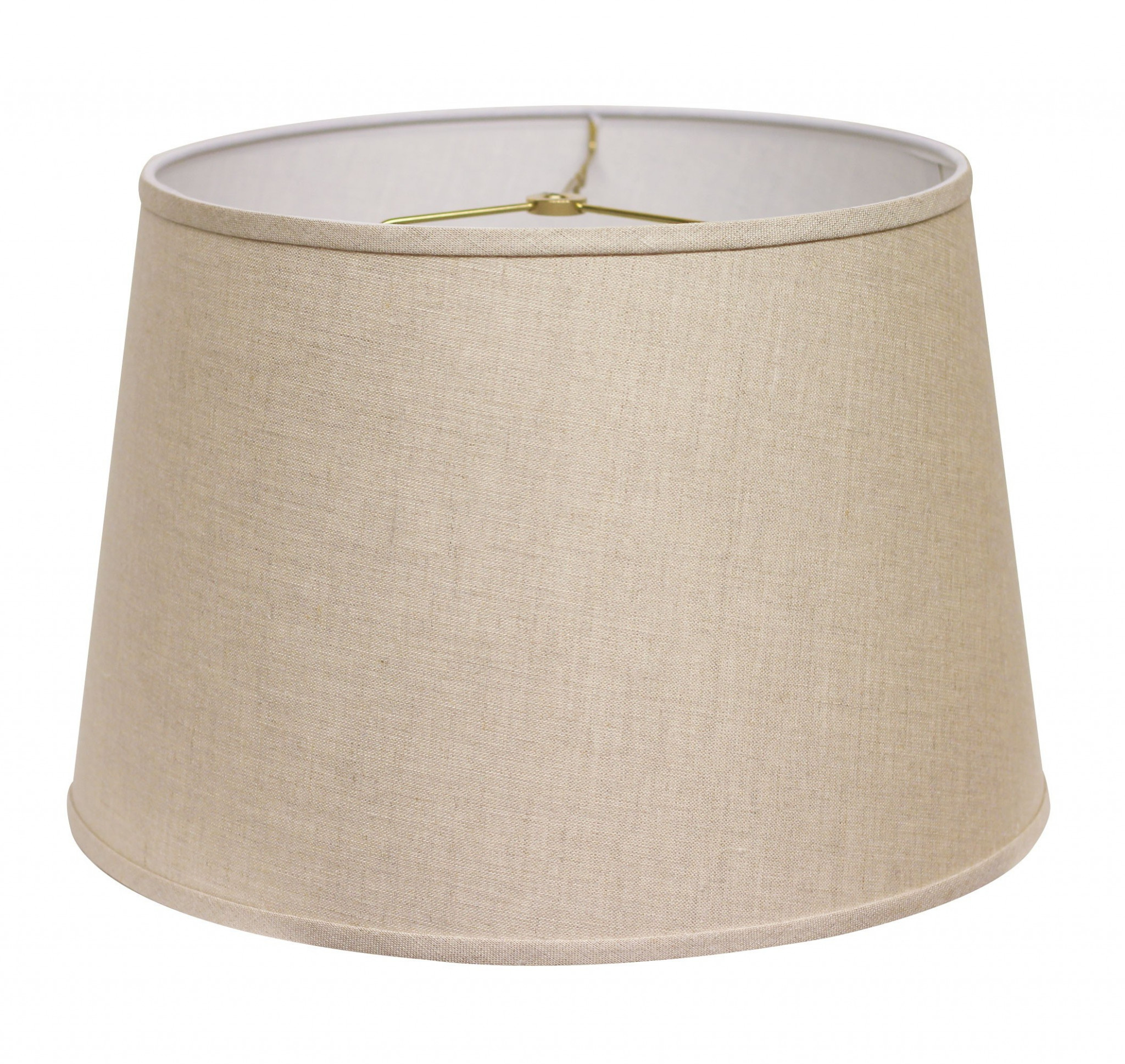 16" Dark Wheat Rounded Empire Slanted Linen Lampshade-470270-1