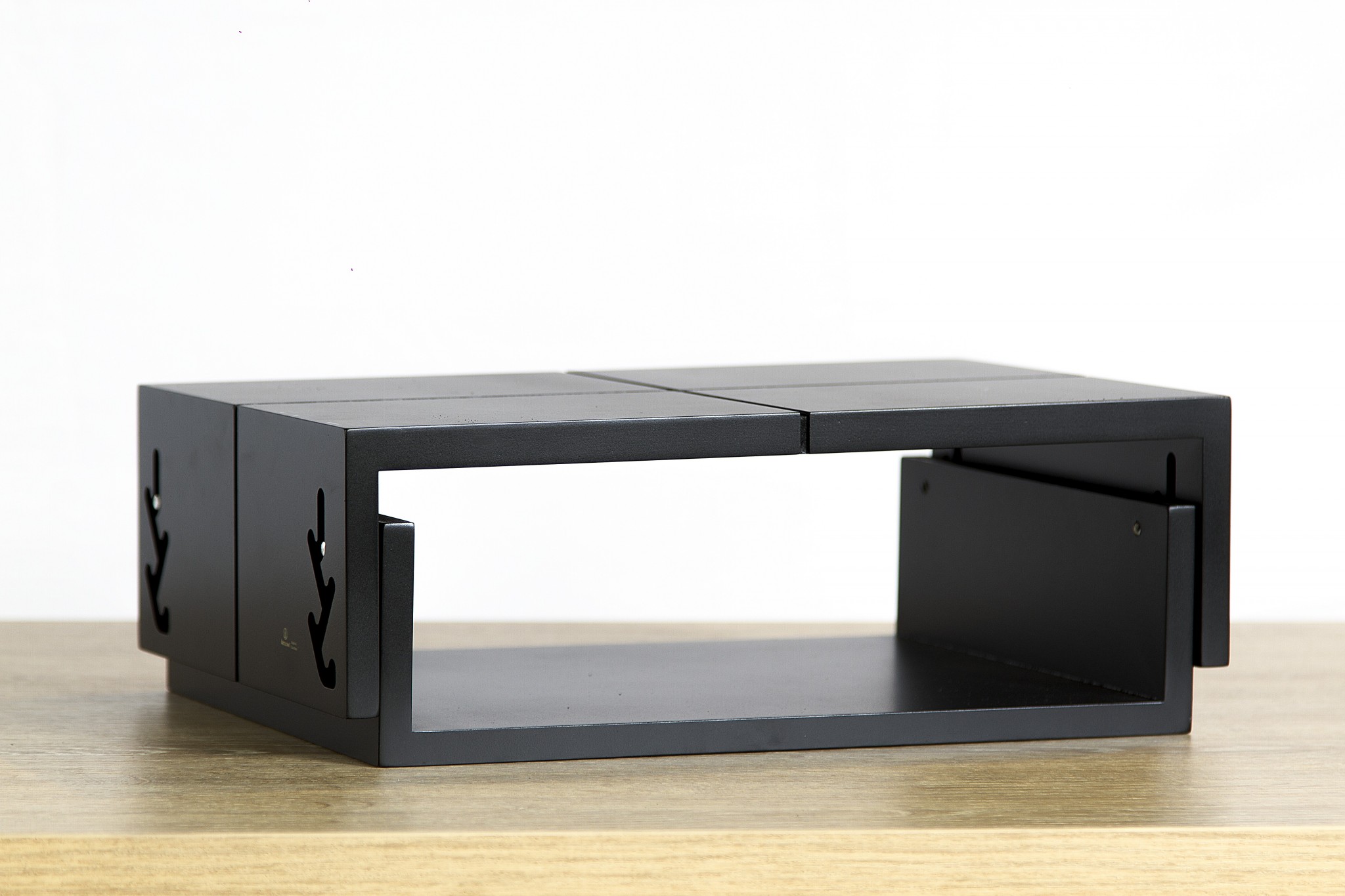 Black Adjustable Five Level Ergonomic Monitor Stand