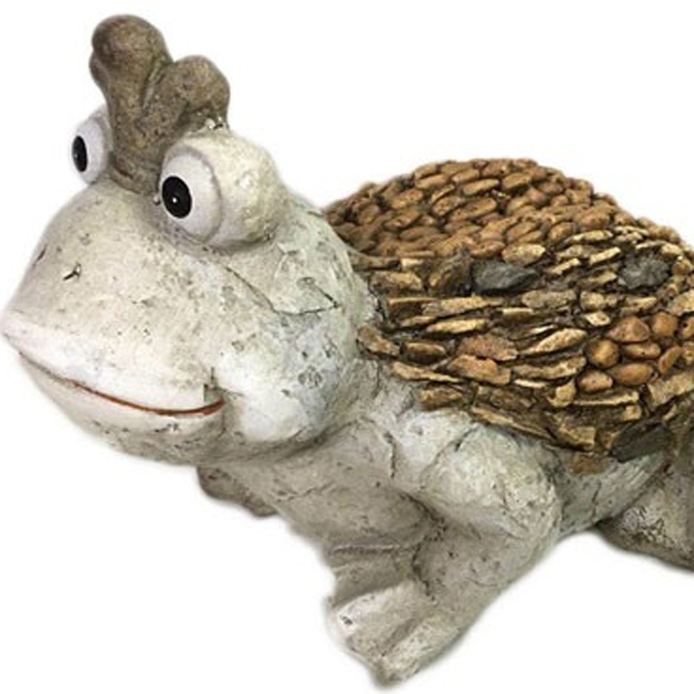 9" Rustic Prince Frog Garden Statue