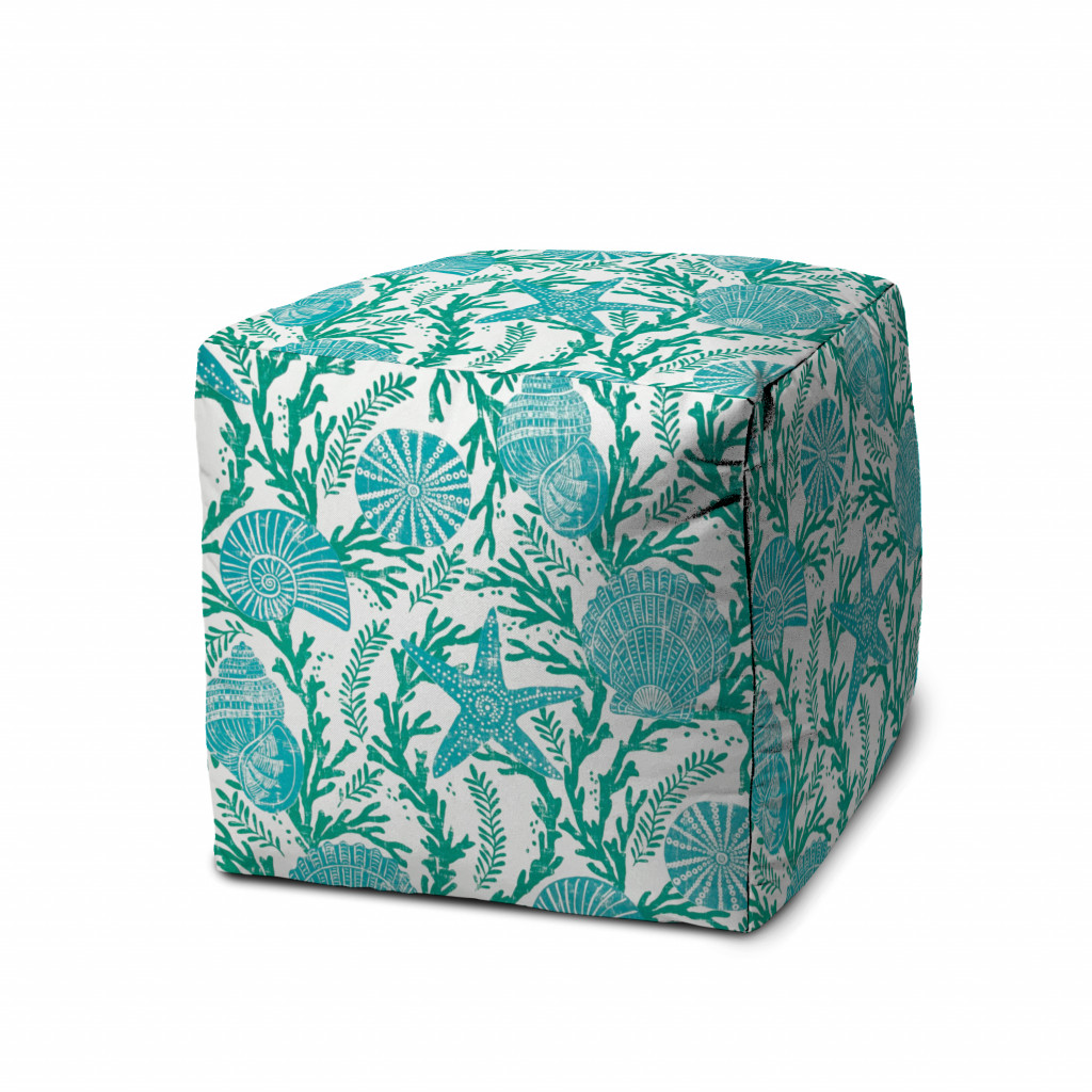 17" Cube Indoor Outdoor Pouf Ottoman