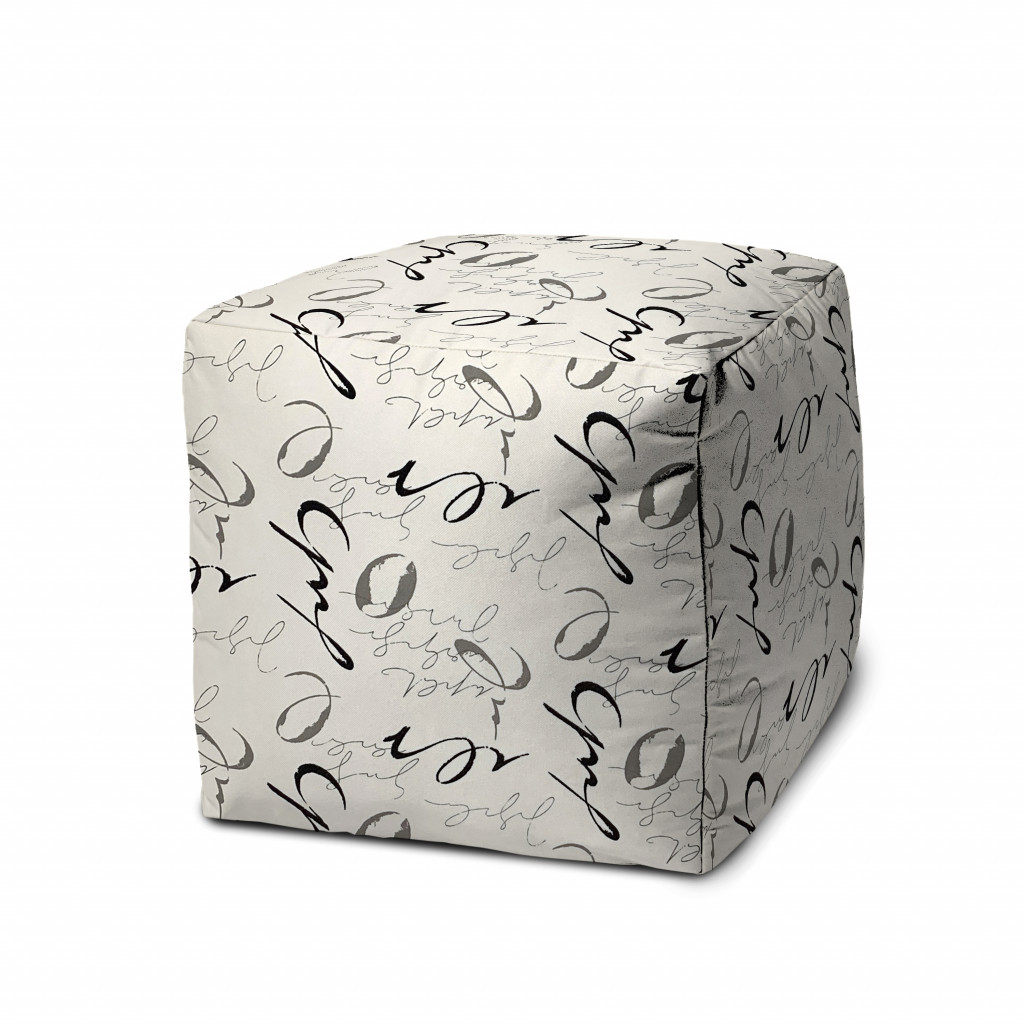 17" Cube Indoor Outdoor Pouf Ottoman