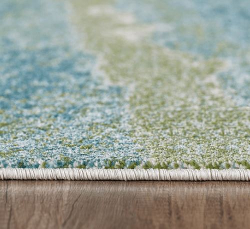 8" X 11" Blue Abstract Area Rug