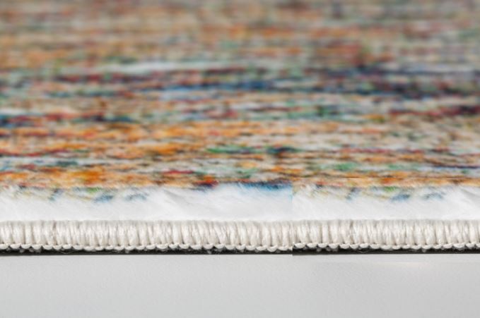 8" X 10" Blue and Beige Abstract Area Rug